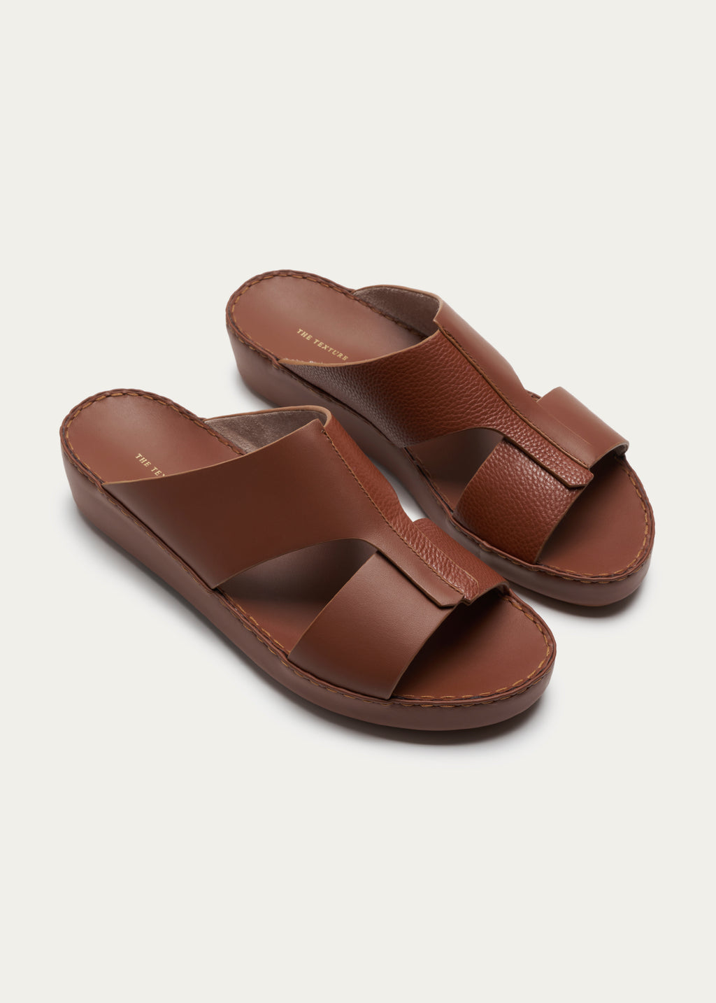Soft Calf Leather Sandals Fusion Series D.Brown
