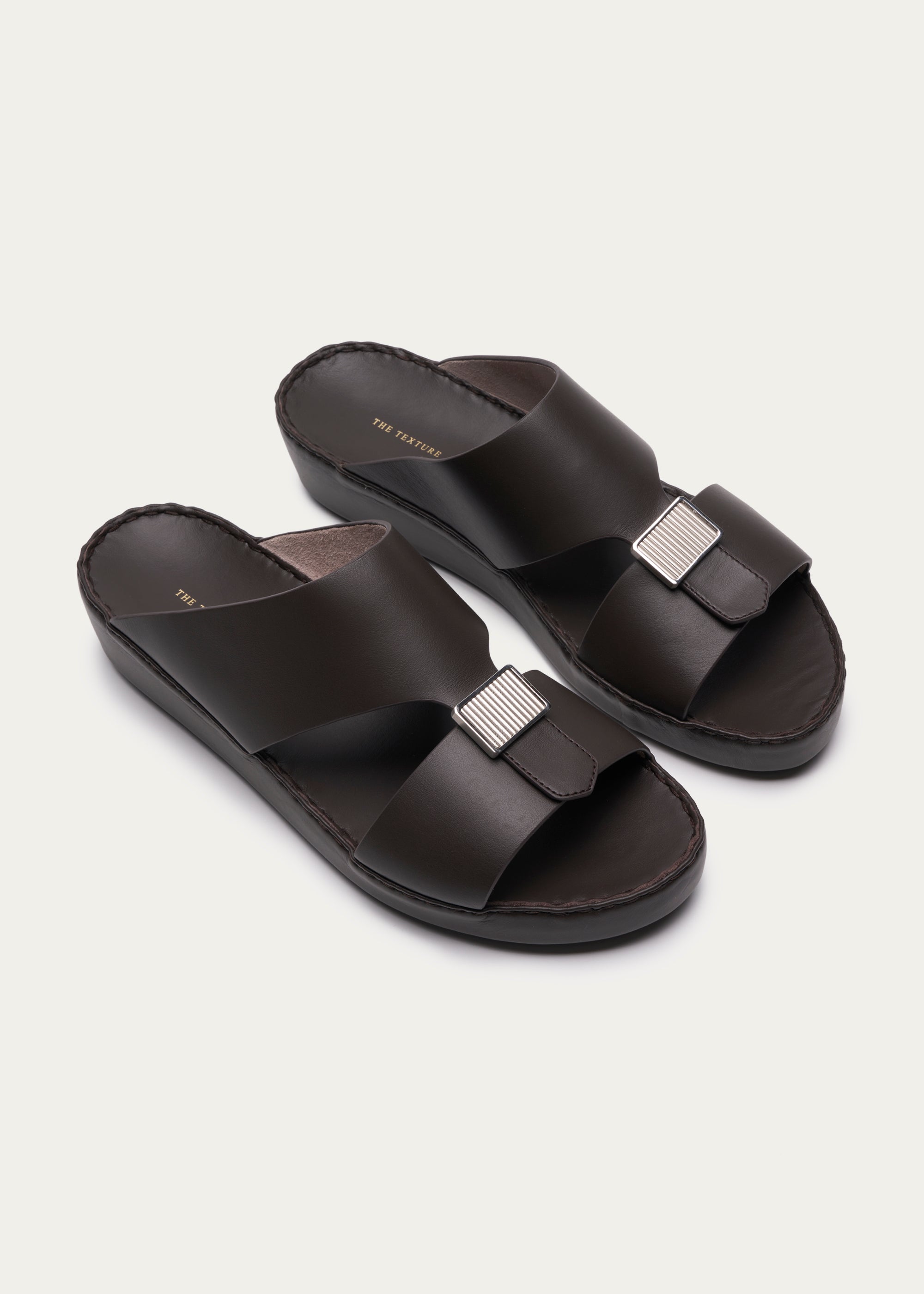 Calf Leather Sandals-Phantom Series-Oud Coffee