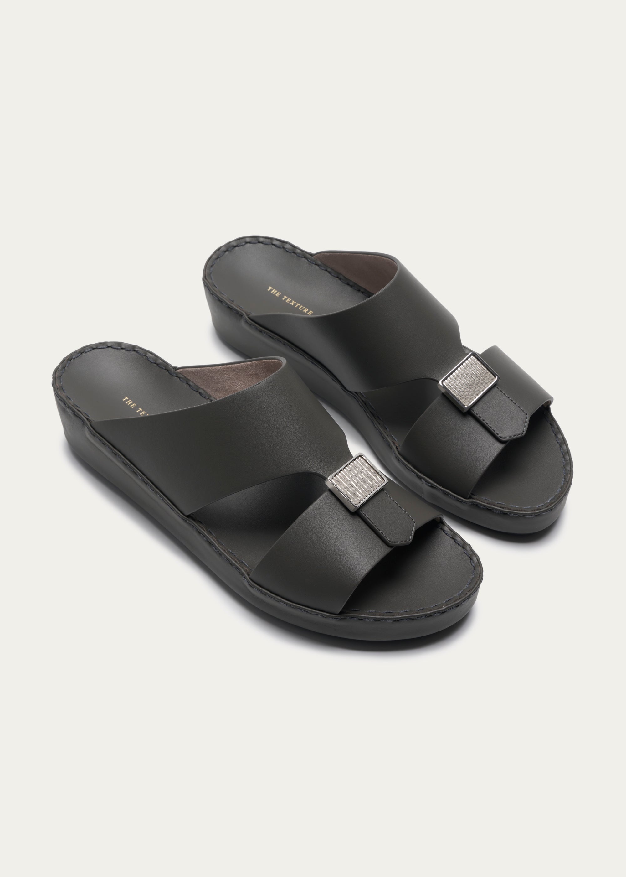 Calf Leather Sandals-Phantom Series-Gray