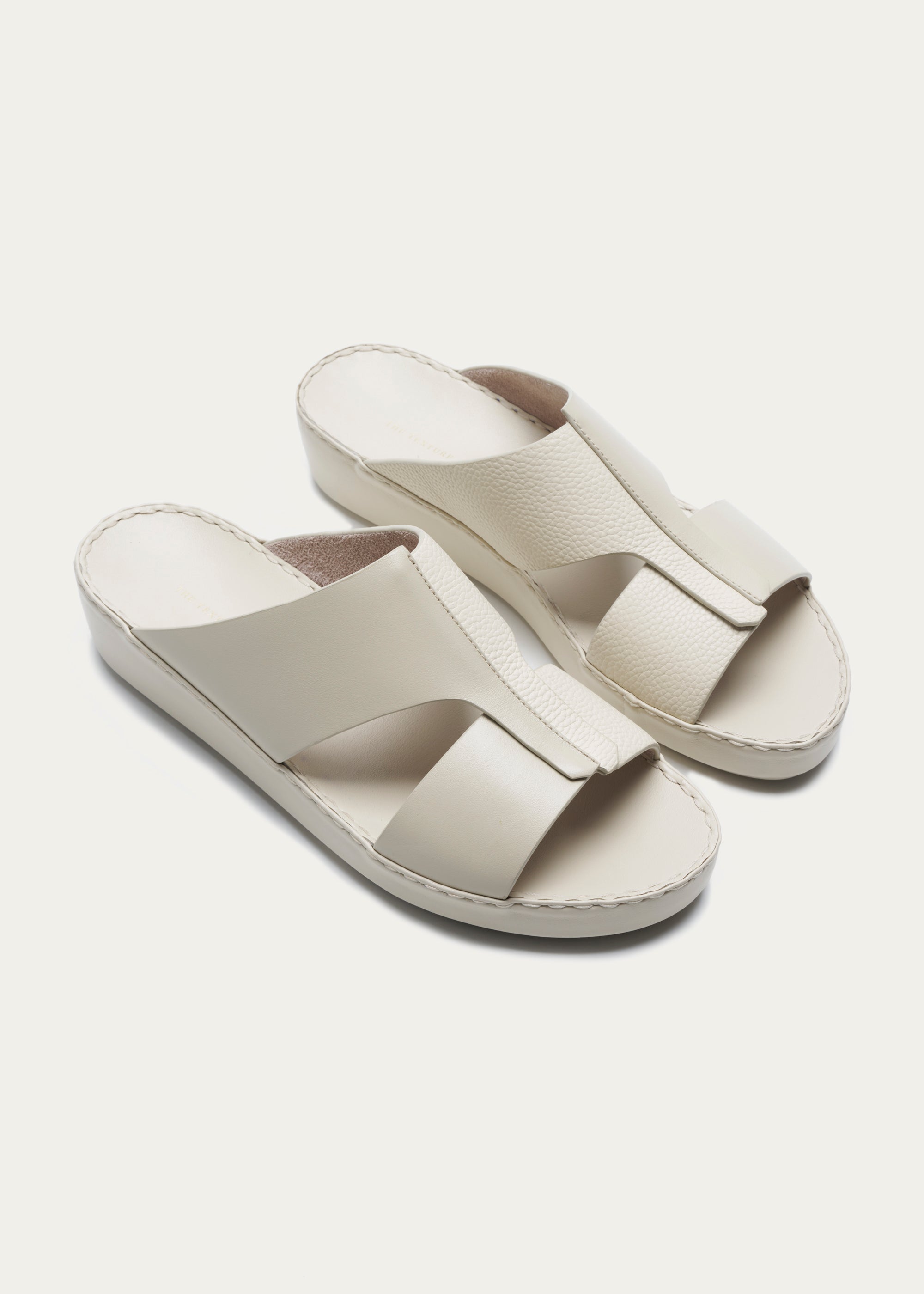 Soft Calf Leather Sandals Fusion Series Cream White