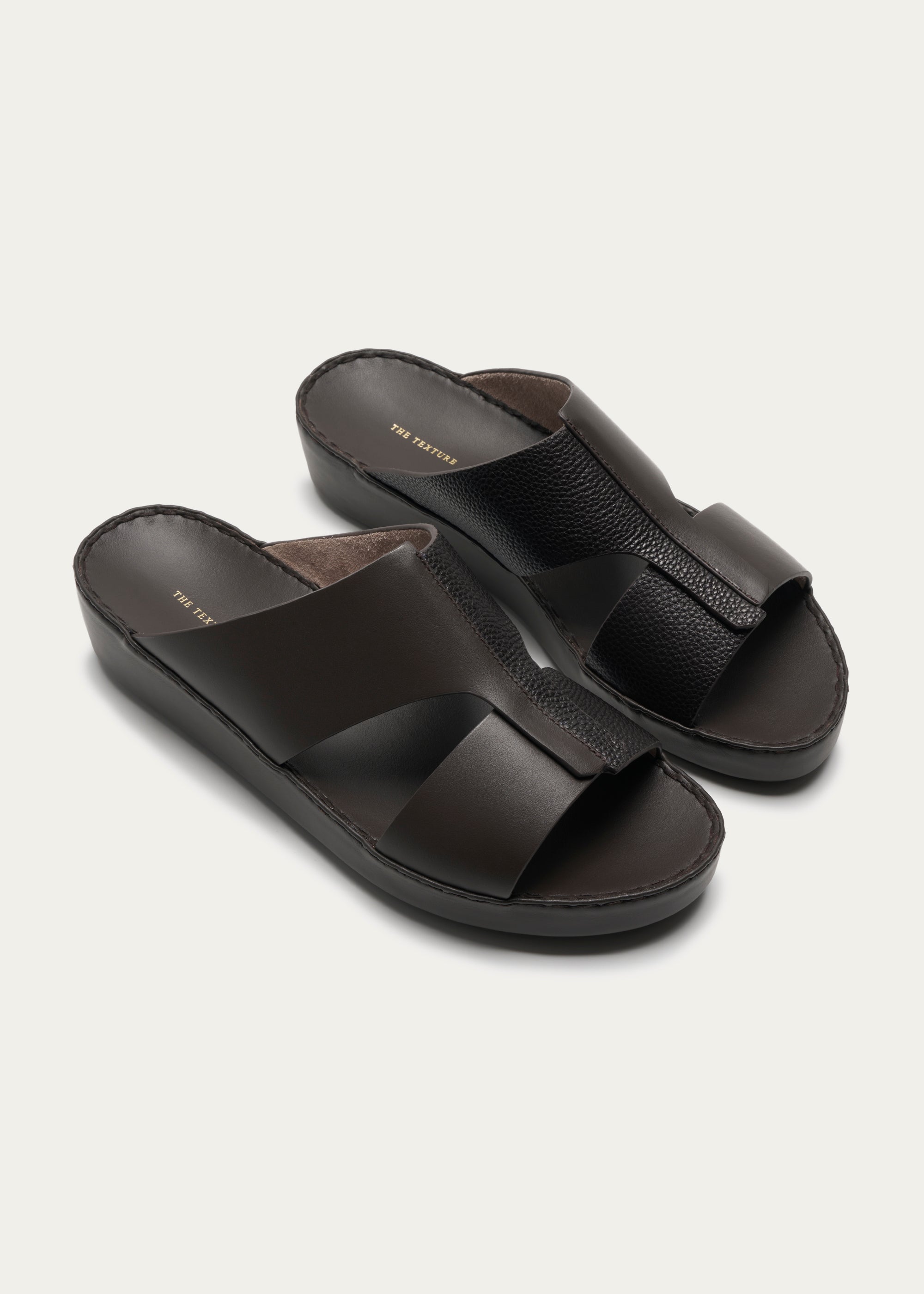 Soft Calf Leather Sandals Fusion Series Coffee