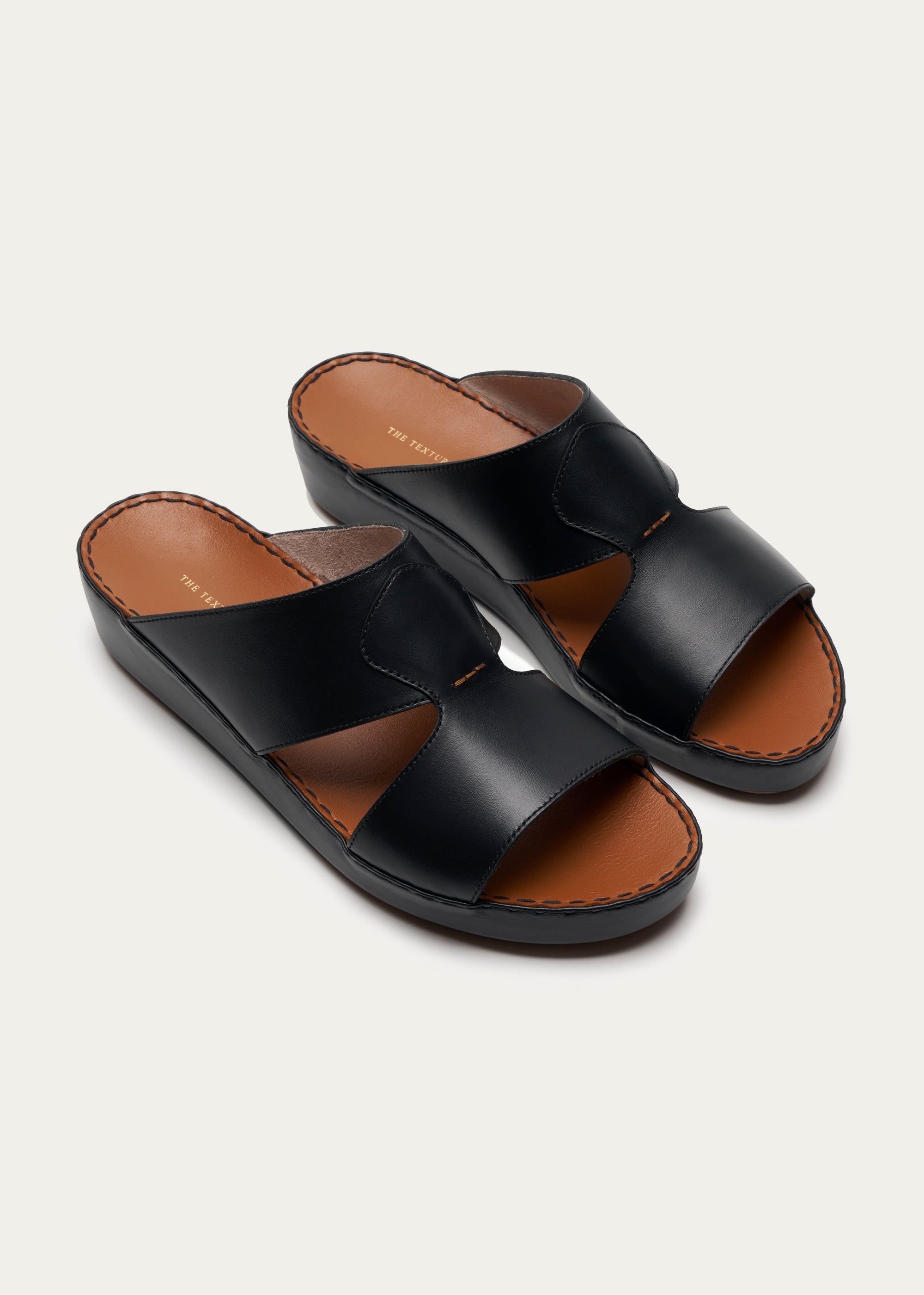 Calf Leather Sandals-Pure Series-Pure Black