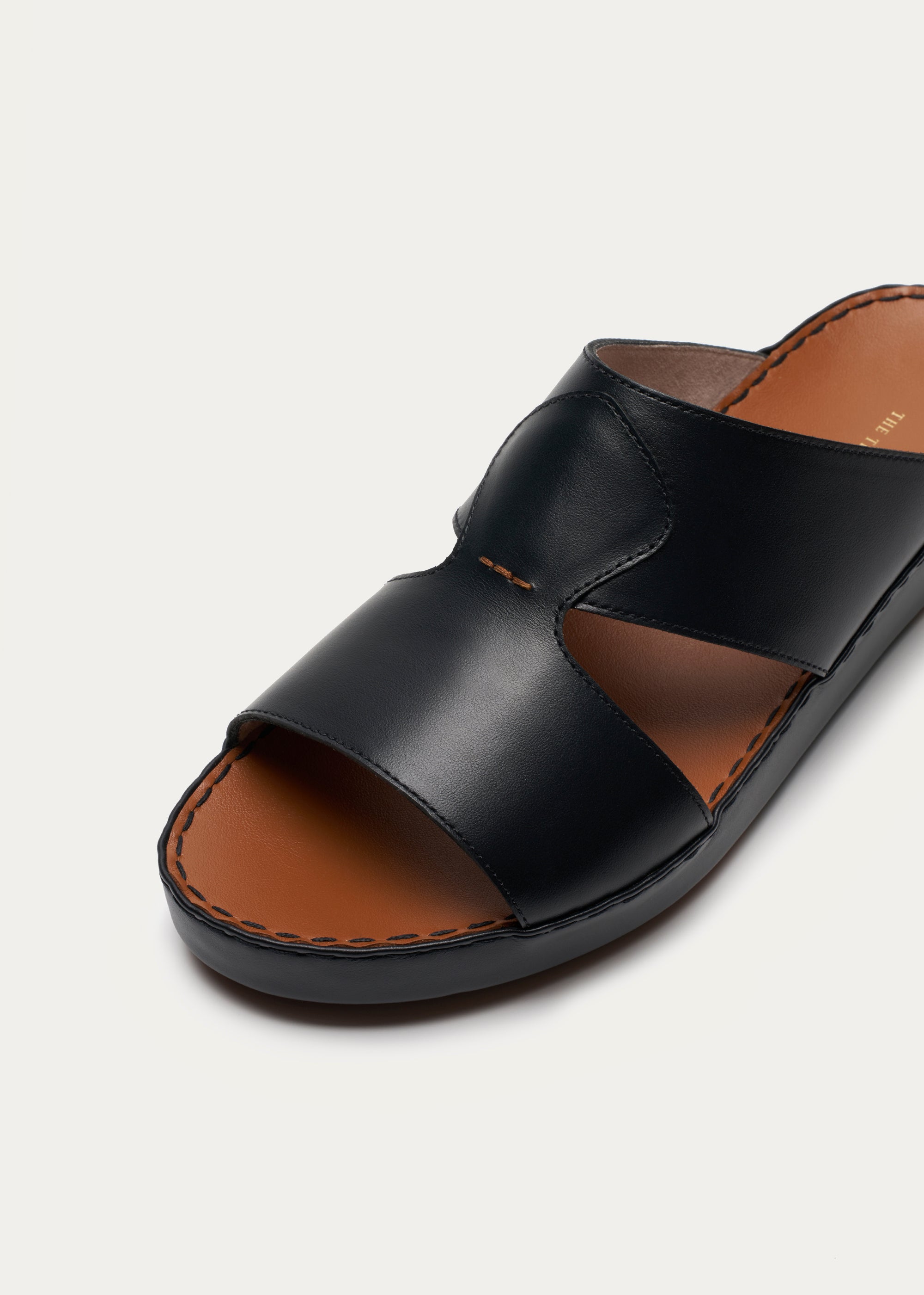 Calf Leather Sandals-Pure Series-Pure Black