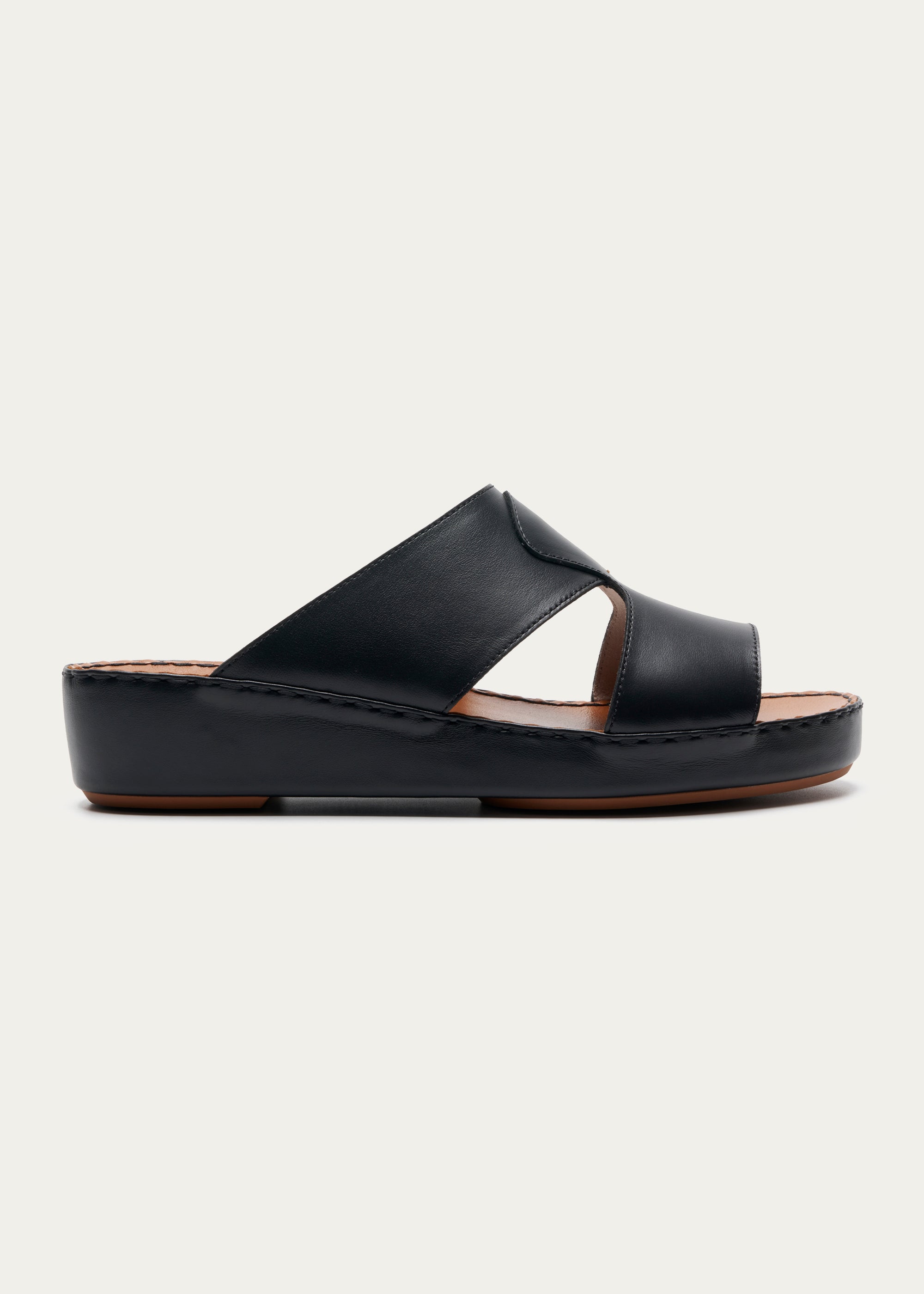 Calf Leather Sandals-Pure Series-Pure Black
