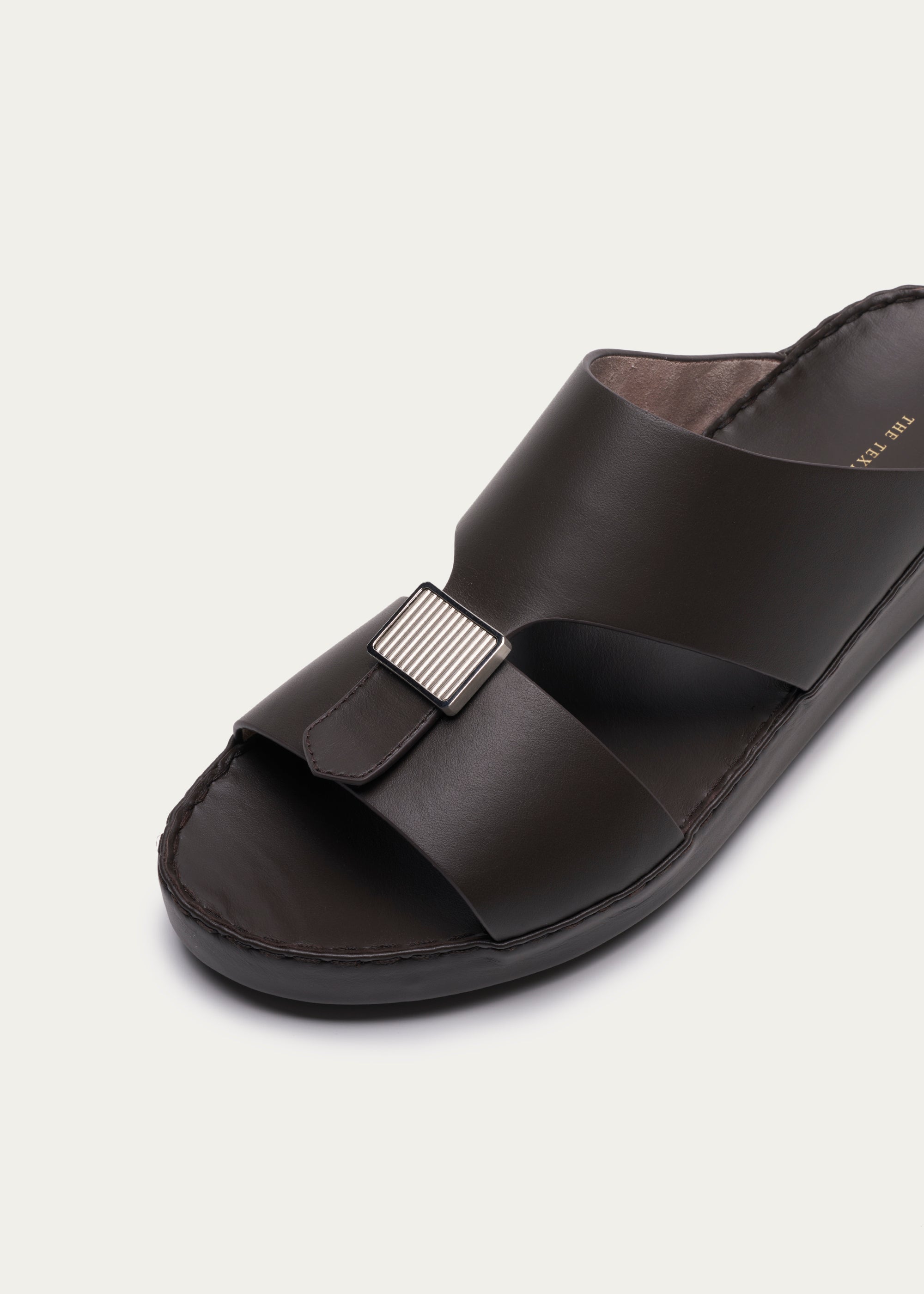 Calf Leather Sandals-Phantom Series-Oud Coffee