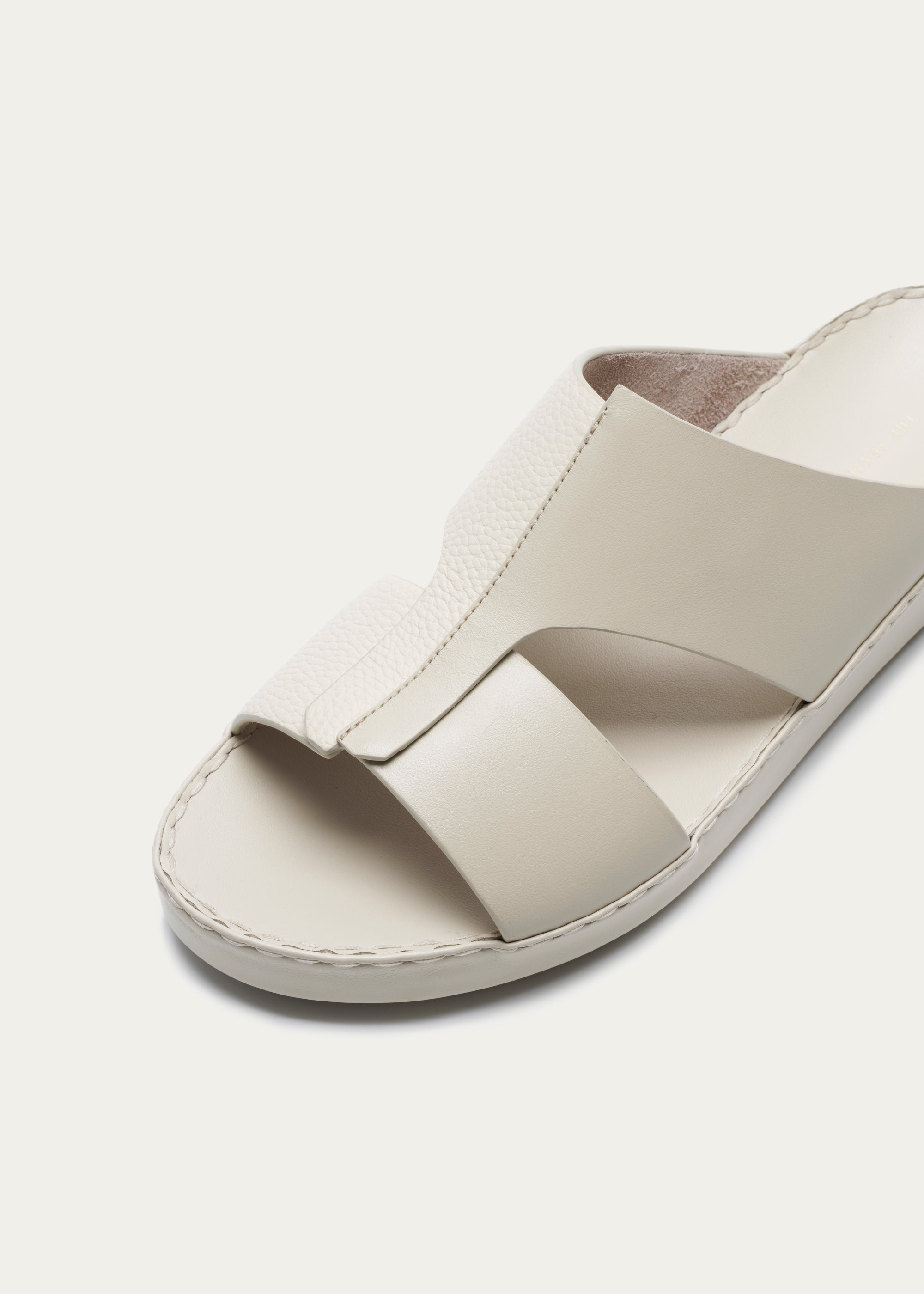 Soft Calf Leather Sandals Fusion Series Cream White
