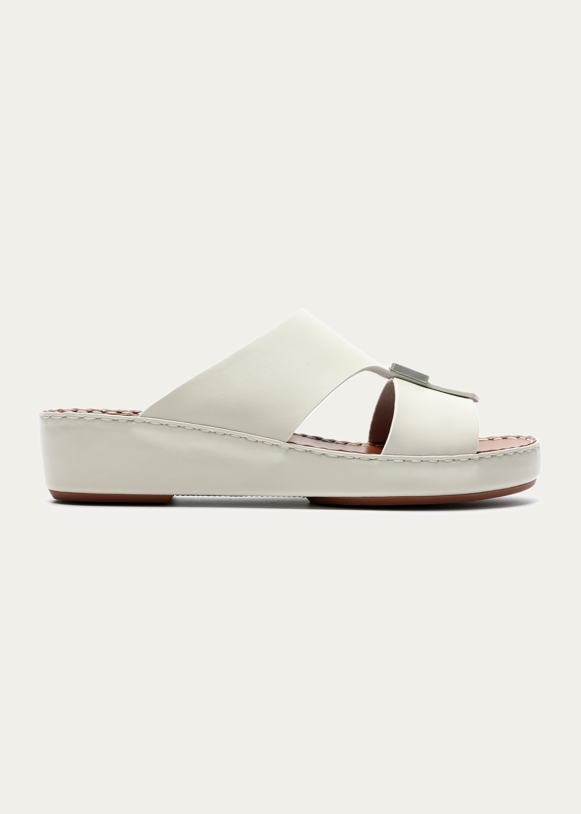 Matte Calf Leather Sandals-Phantom Series-Shing White