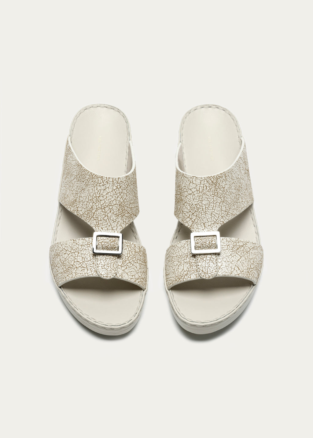 Unique Ice Carkle Sandals-Ice Crackle Series-Dry White