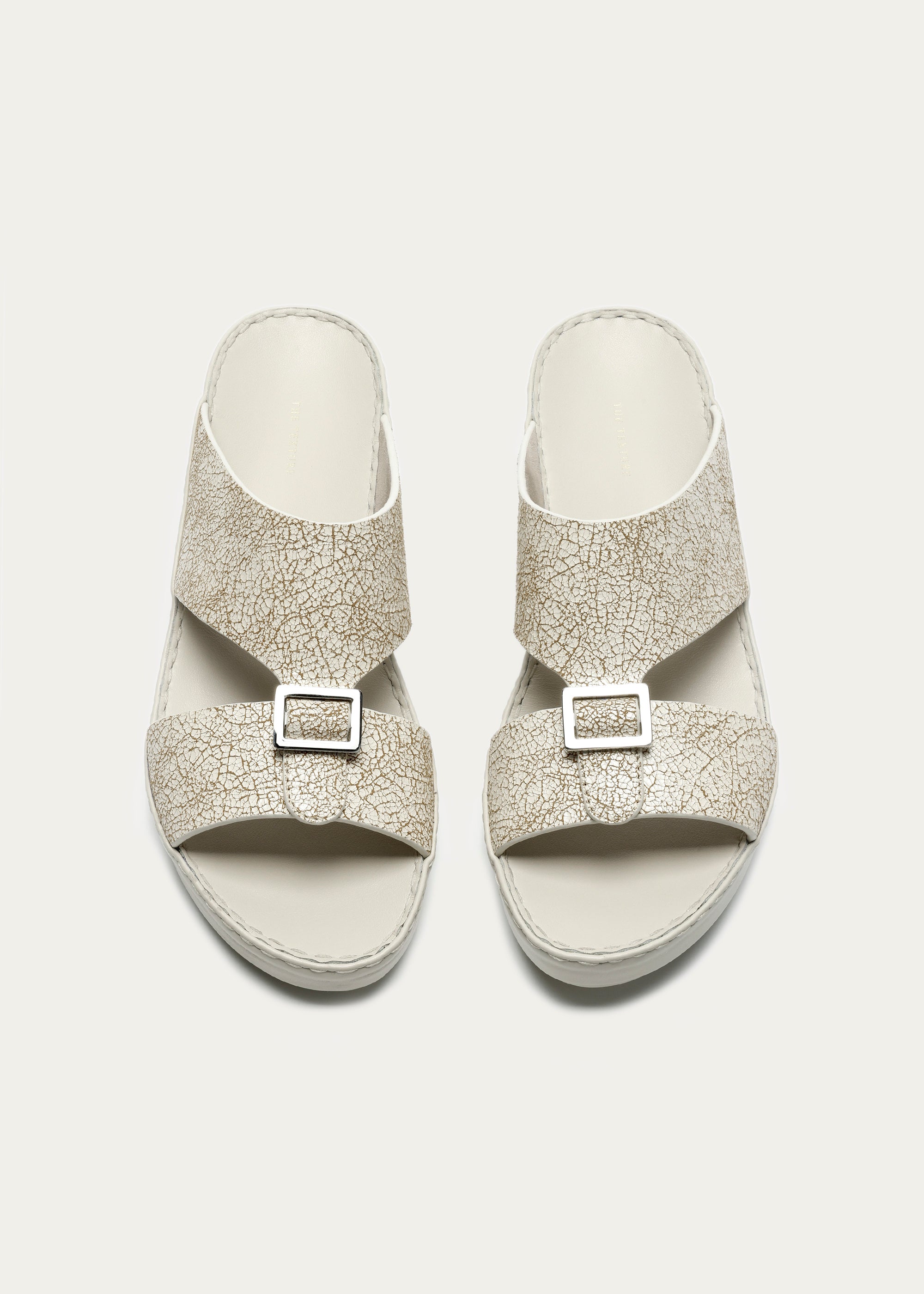 Unique Ice Carkle Sandals-Ice Crackle Series-Dry White