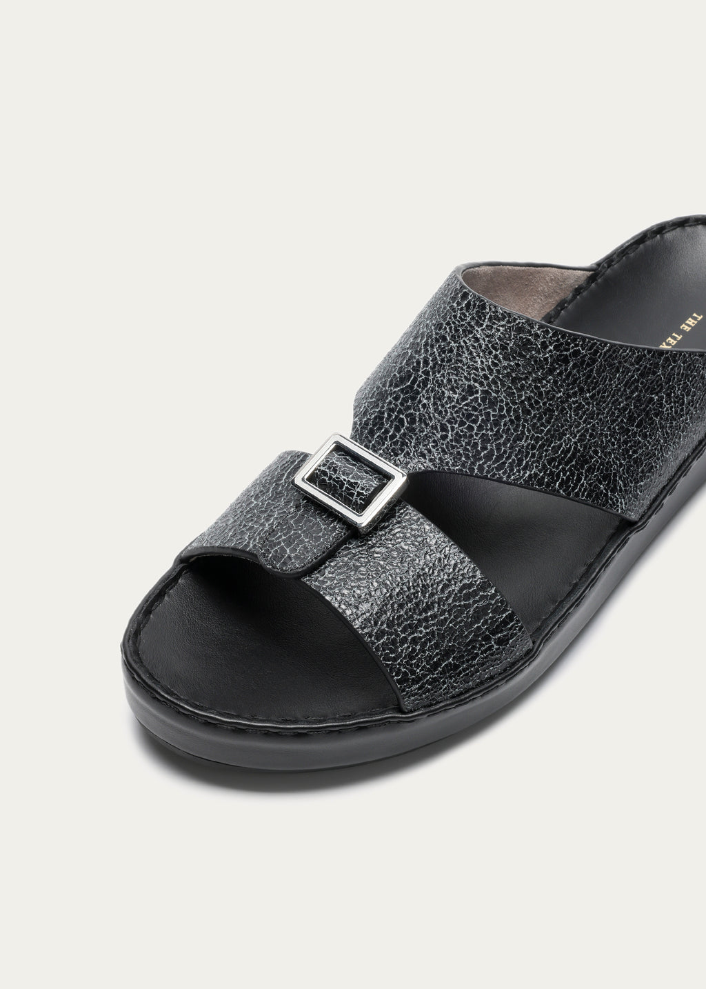 Unique Ice Carkle Sandals-Ice Crackle Series-Midnight Black