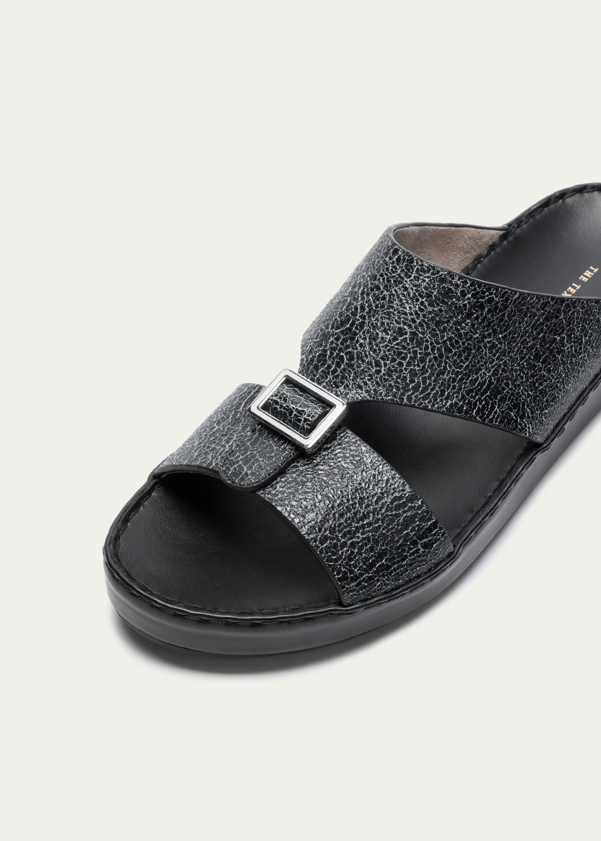 Unique Ice Carkle Sandals-Ice Crackle Series-Midnight Black