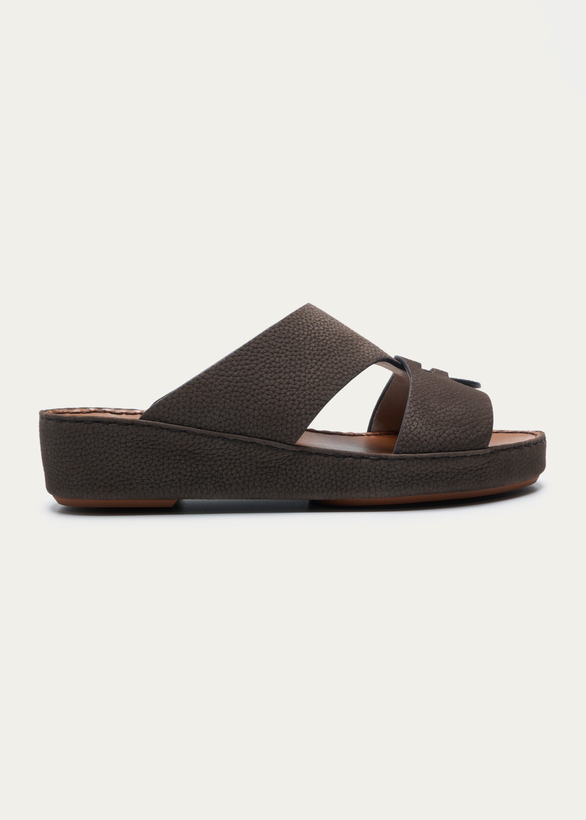 Calf Leather Sandals-Essence Series-Grayish Brown