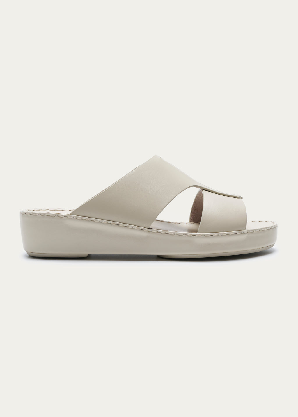Soft Calf Leather Sandals Fusion Series Cream White