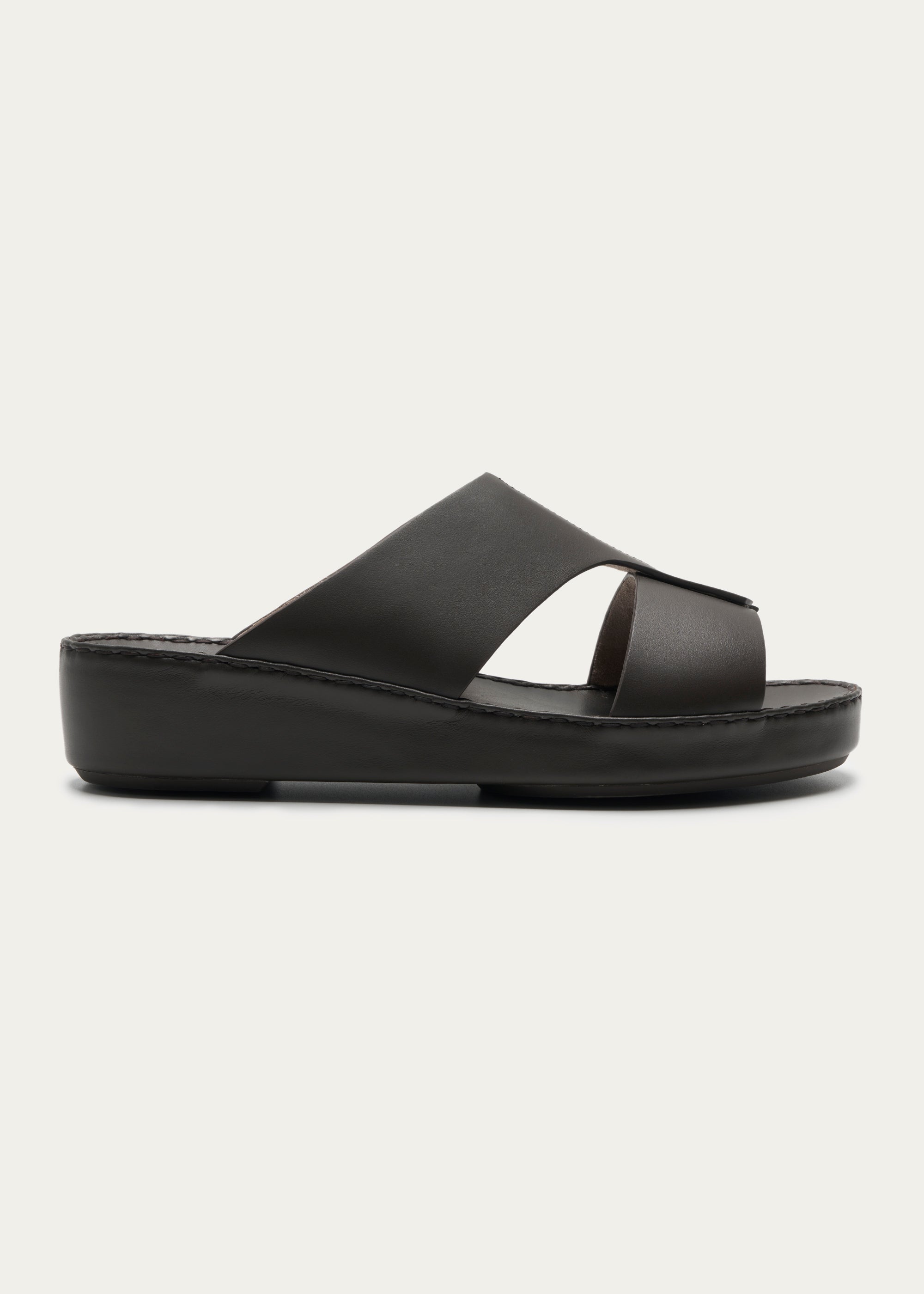 Soft Calf Leather Sandals Fusion Series Coffee