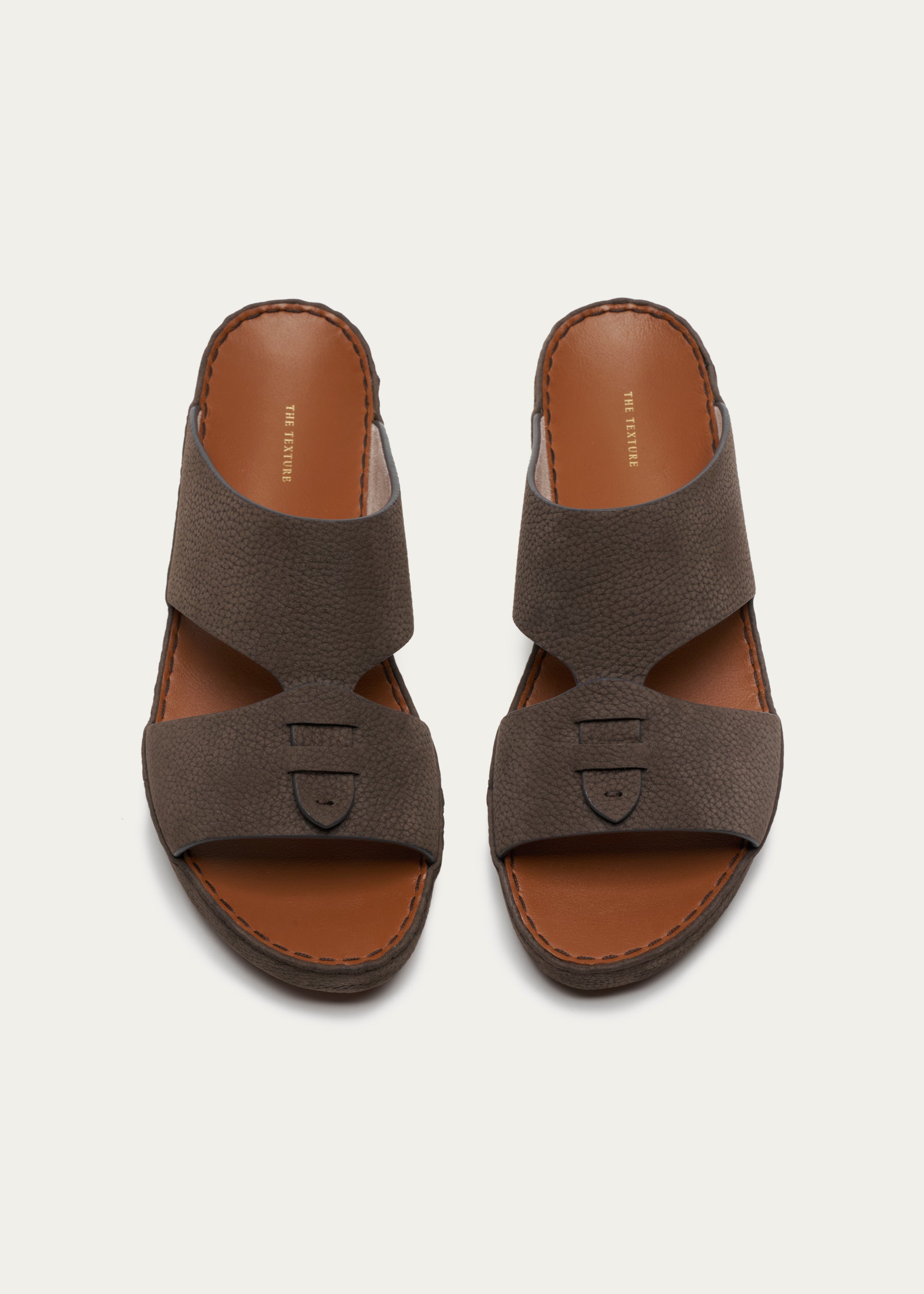 Calf Leather Sandals-Essence Series-Grayish Brown