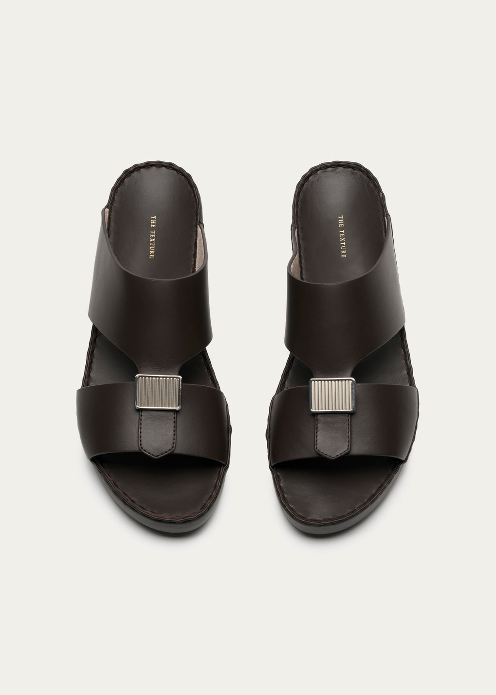 Calf Leather Sandals-Phantom Series-Oud Coffee