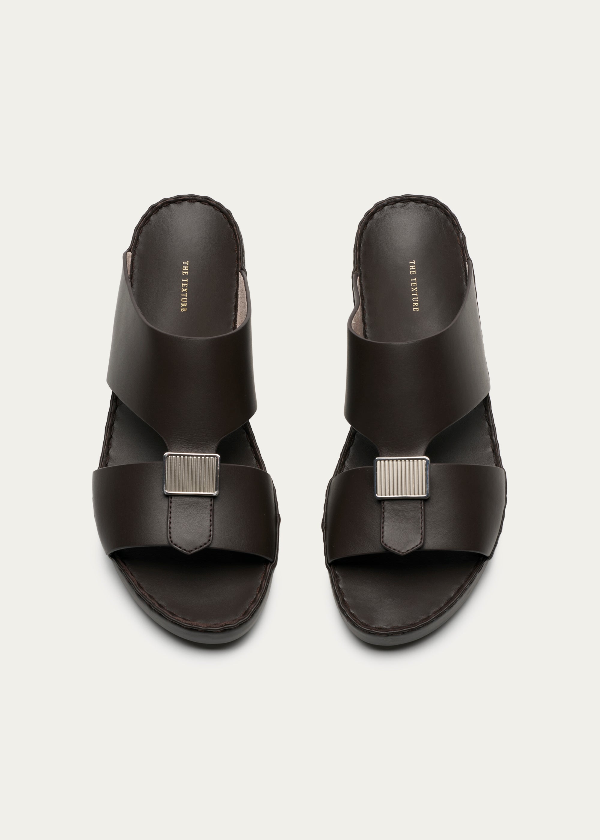 Calf Leather Sandals-Phantom Series-Oud Coffee