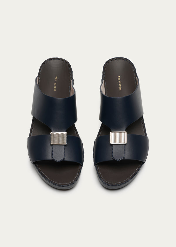 Calf Leather Sandals-Phantom Series-Navy