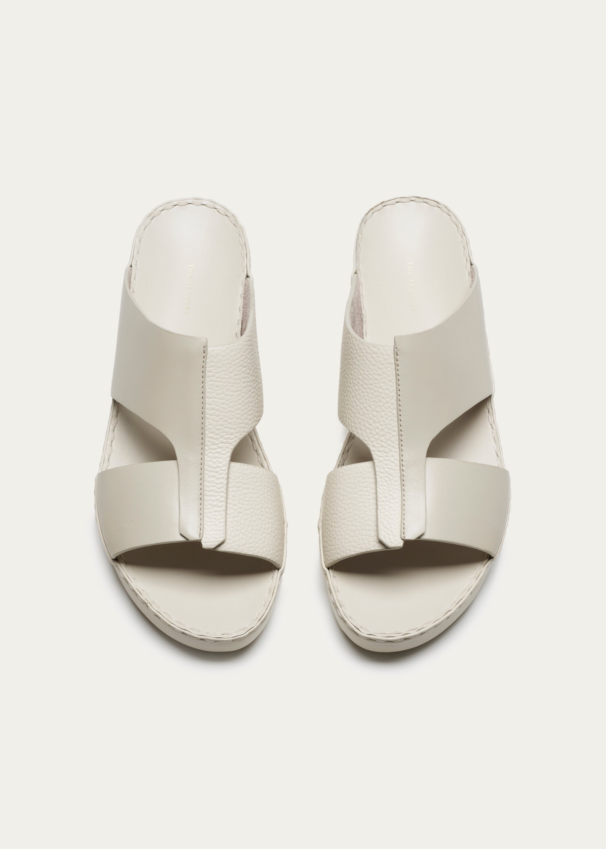 Soft Calf Leather Sandals Fusion Series Cream White