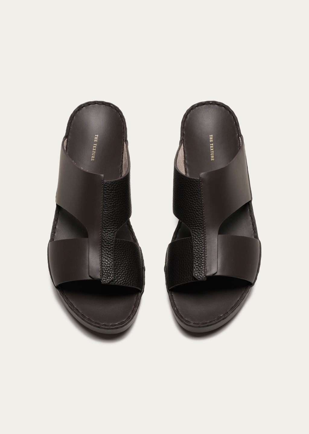 Soft Calf Leather Sandals Fusion Series Coffee
