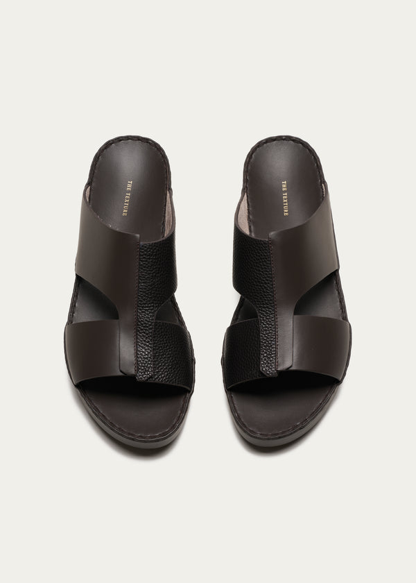 Soft Calf Leather Sandals Fusion Series Coffee