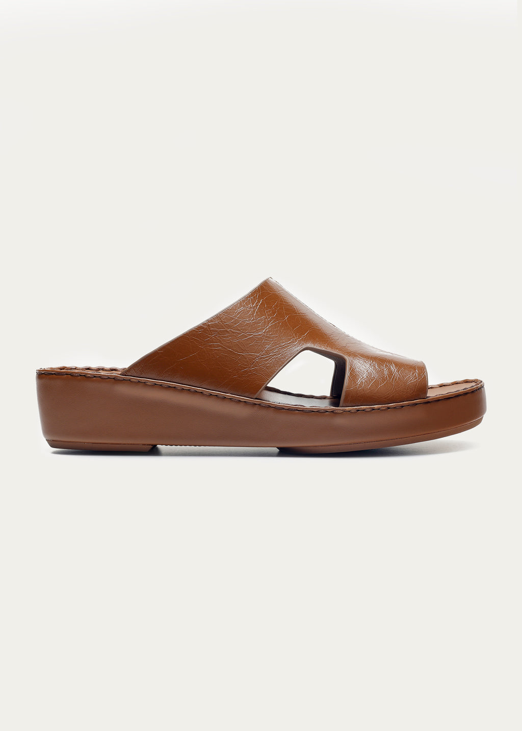 Calf Leather Sandals-Times Series-Dusk Brown