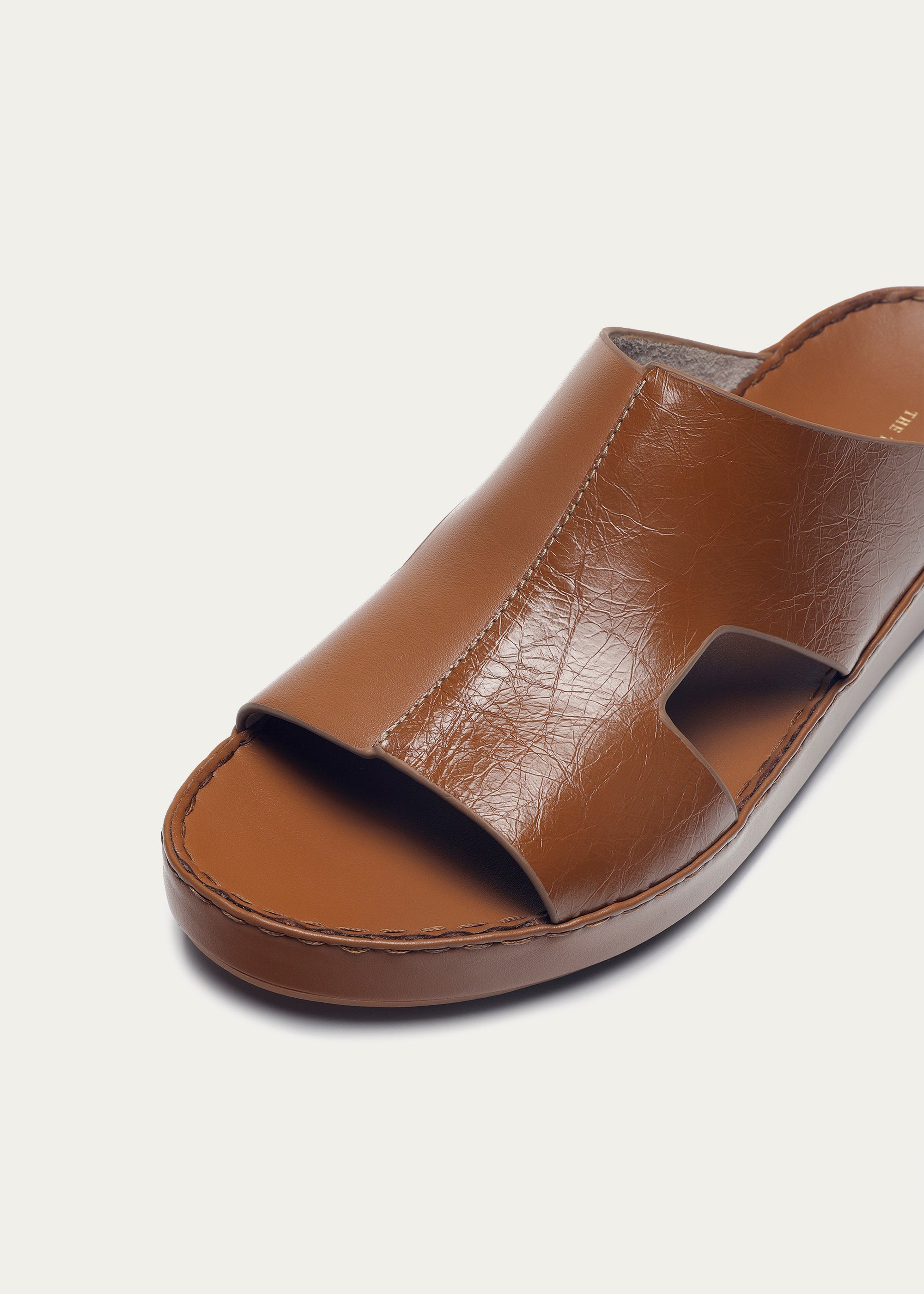 Calf Leather Sandals-Times Series-Dusk Brown