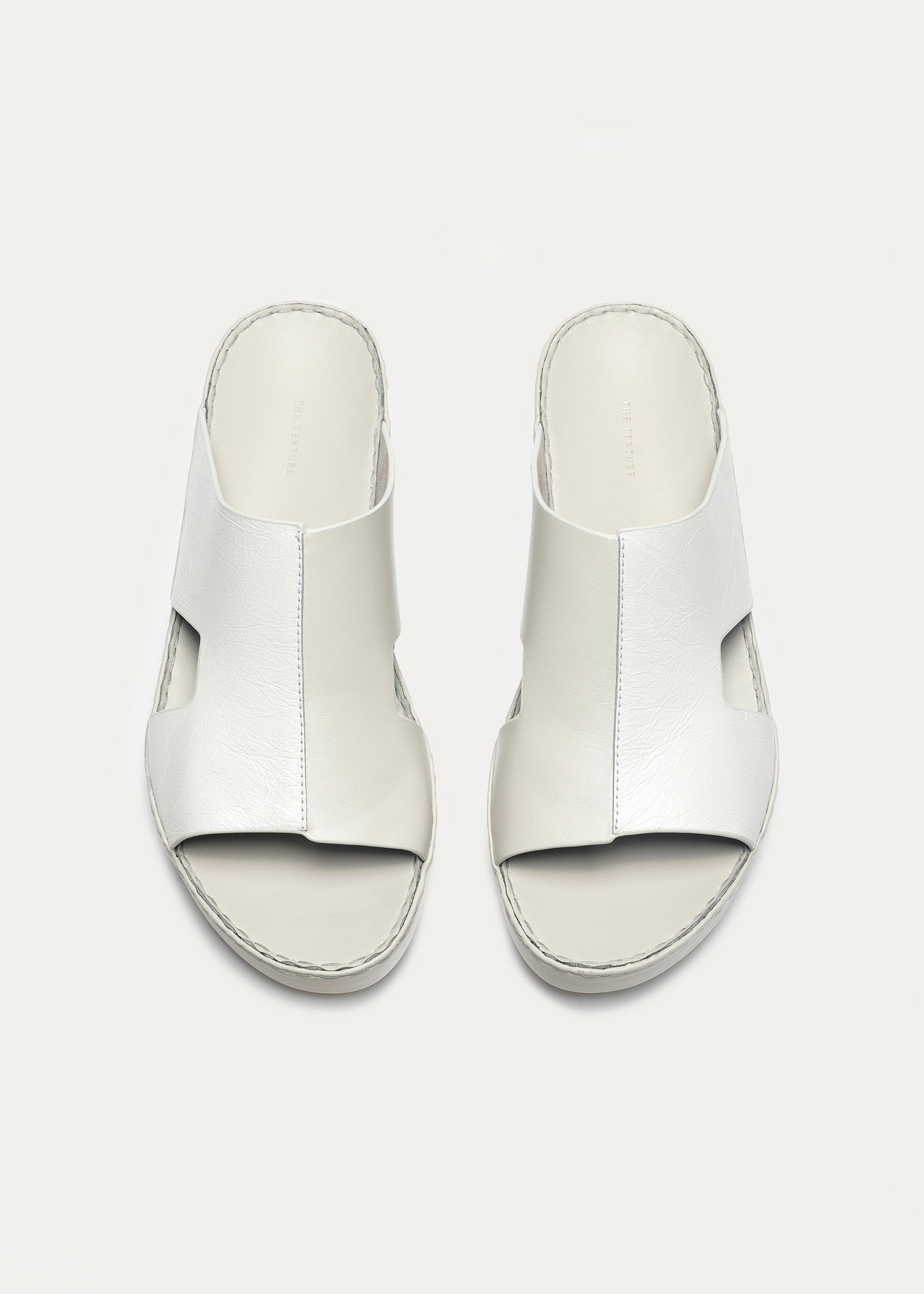 Calf Leather Sandals-Times Series-Day Light White