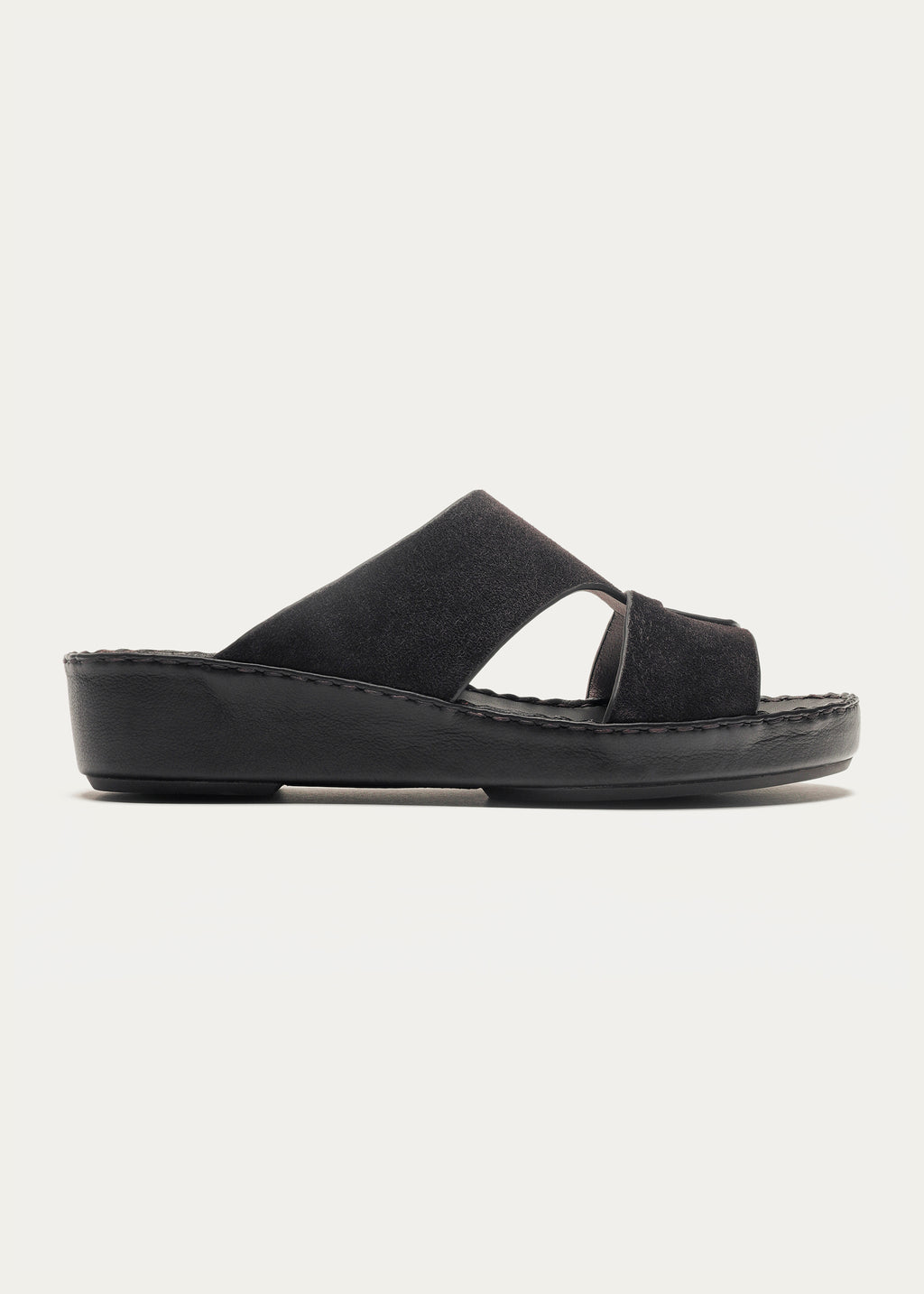 Suede Baby Calf Leather Sandals-Suede Series-Chocolate Brown