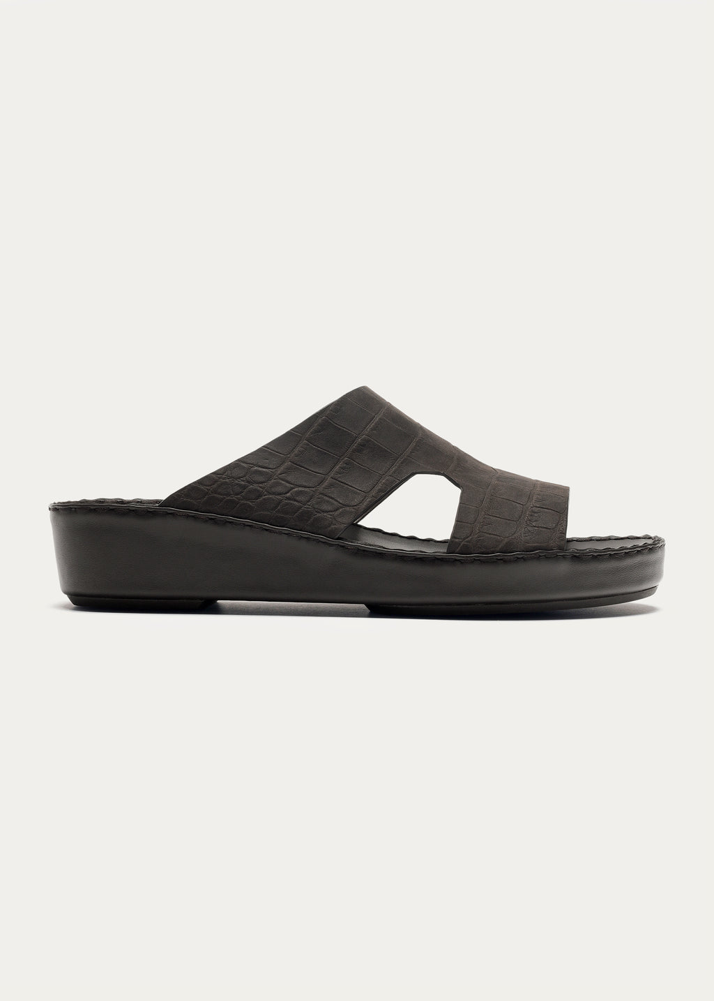 Croc Print Nubuck Series-Matte Coffee