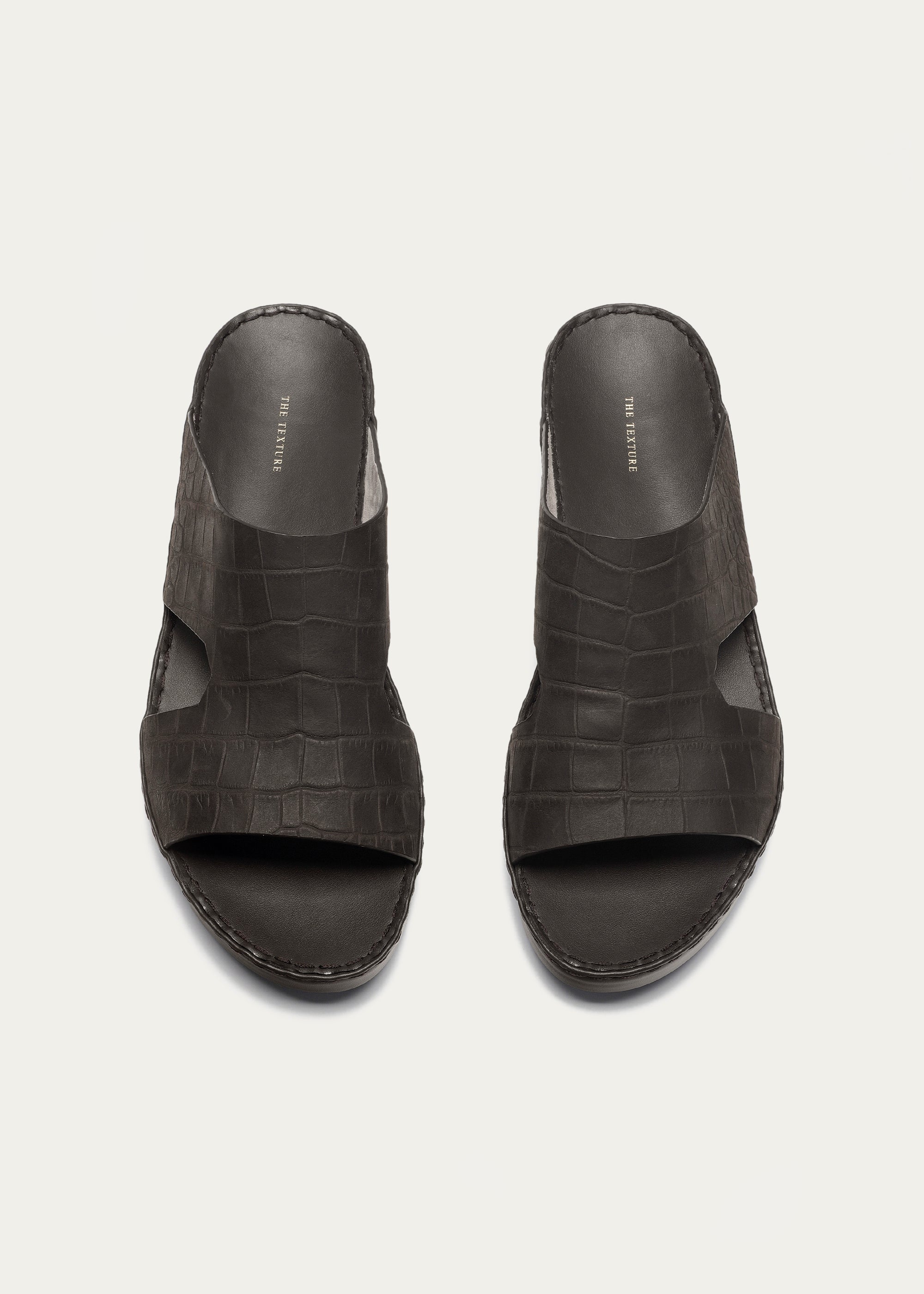 Croc Print Nubuck Series-Matte Coffee