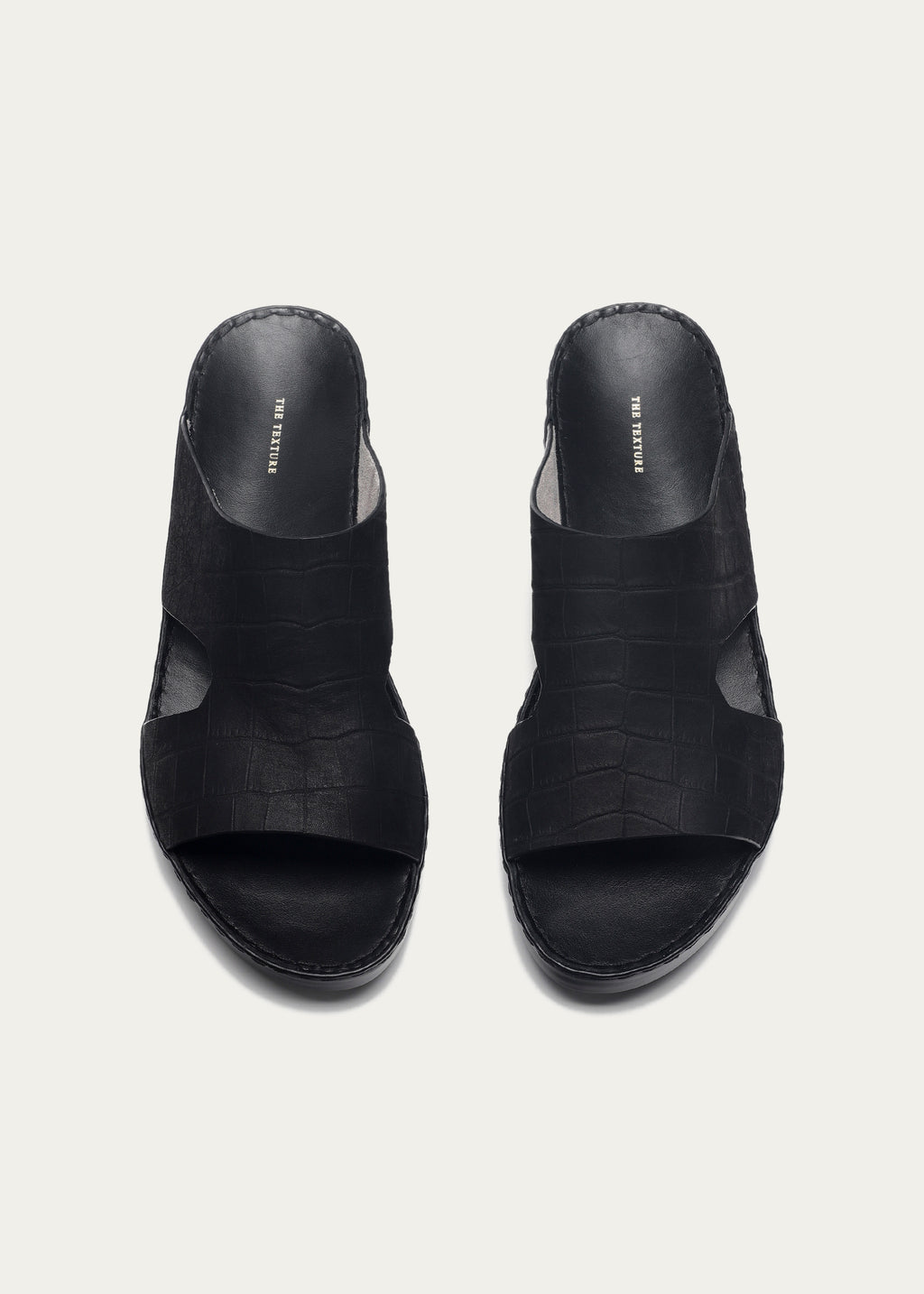 Croc Print Nubuk Series-Matte Black