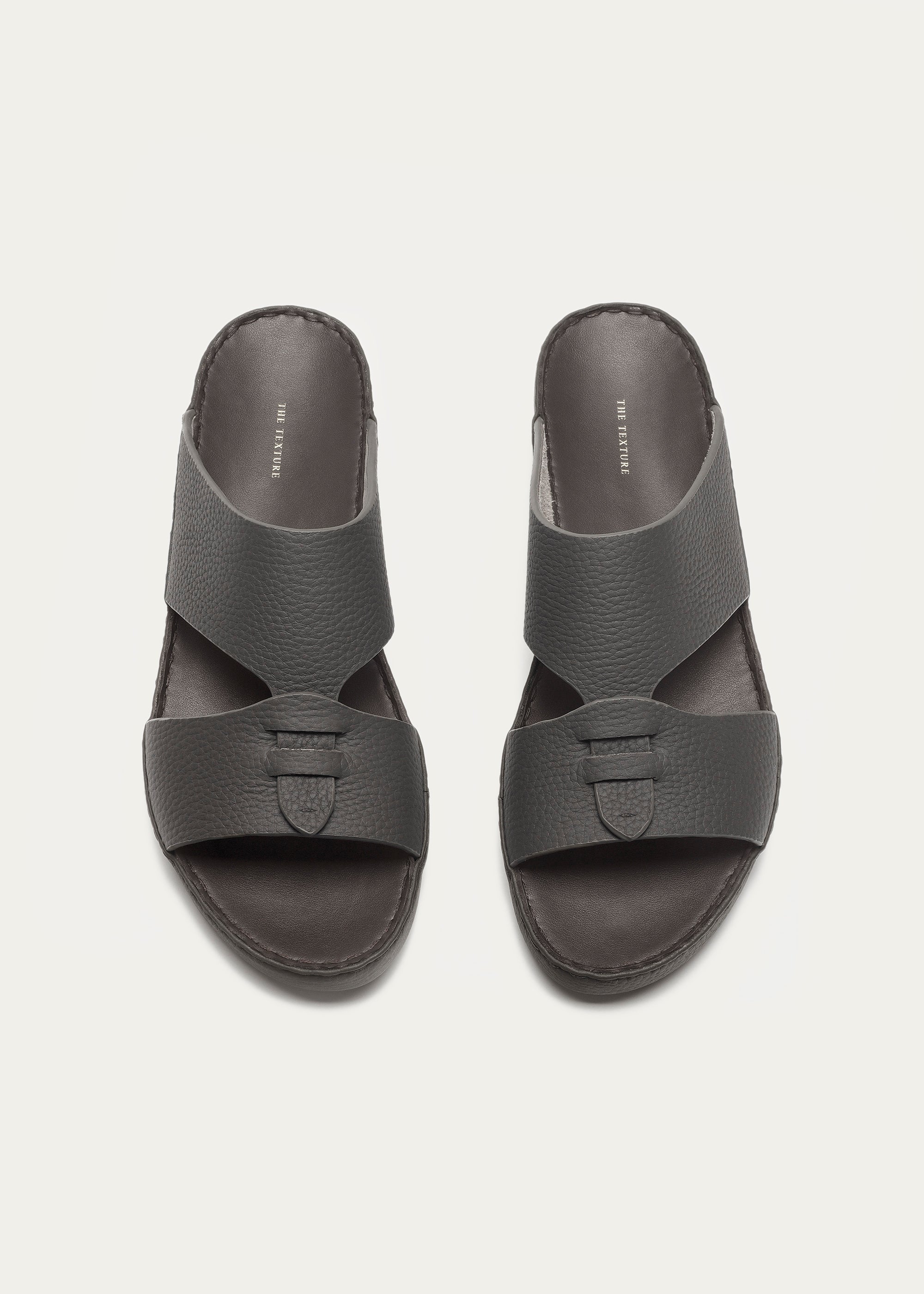 Matte Grain Leather Sandals-Essence Series-Oud Coffee