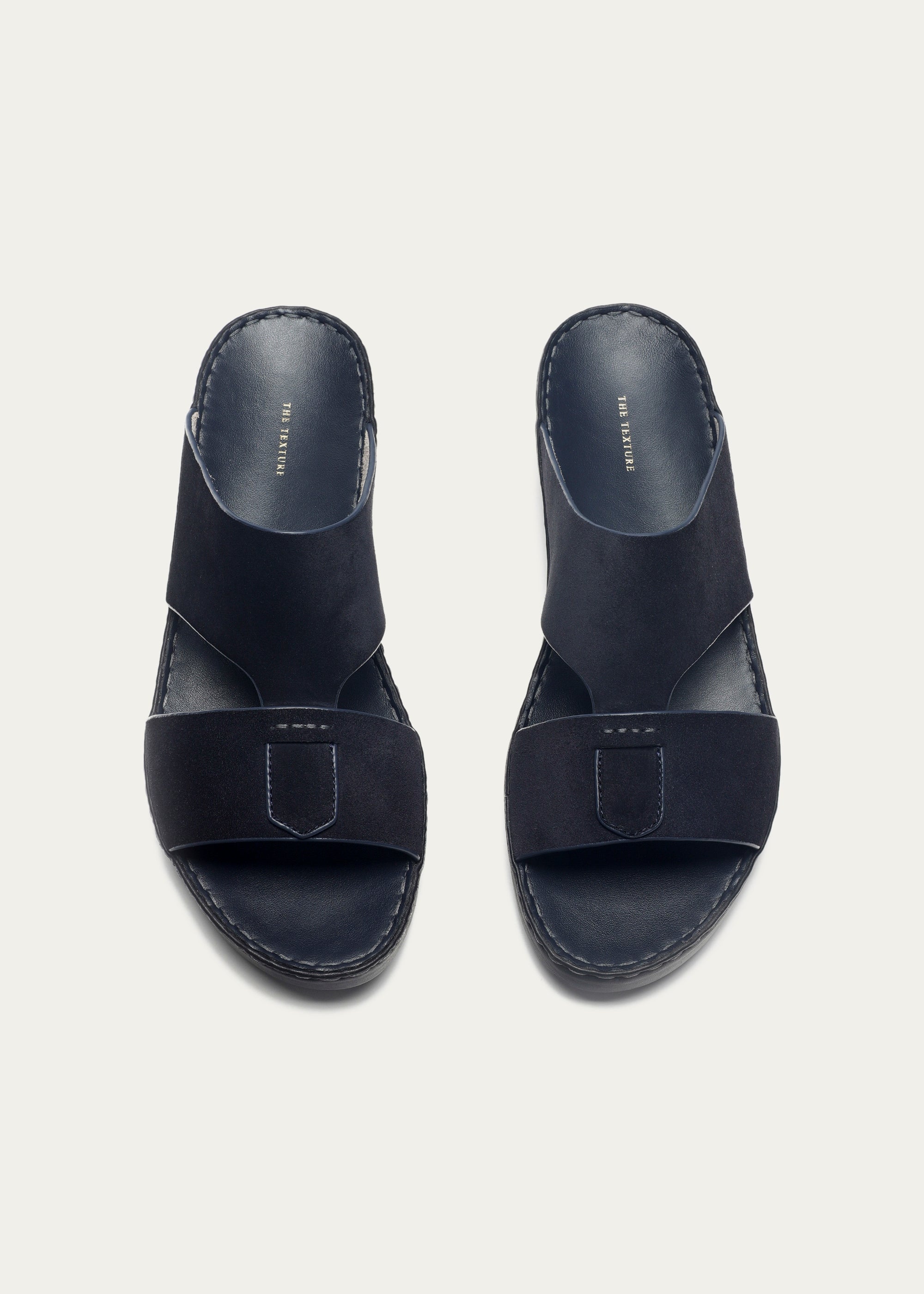 Suede Baby Calf Leather Sandals-Suede Series-Midnight Blue