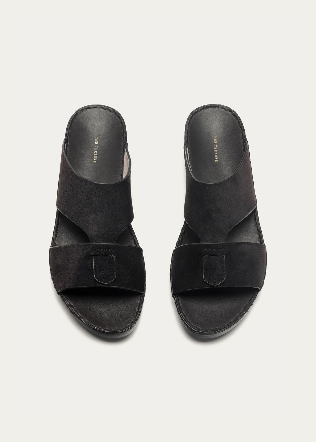 Suede Baby Calf Leather Sandals-Suede Series-Chocolate Brown