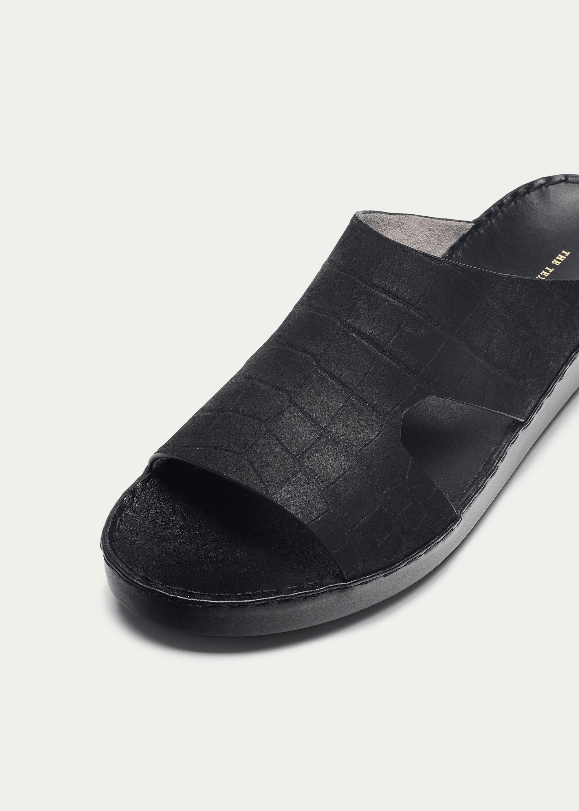 Croc Print Nubuk Series-Matte Black