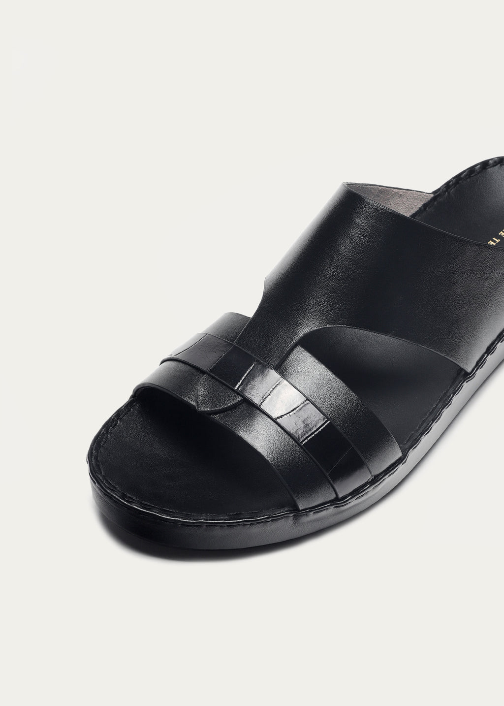 Crocodile Leather Sandals-Precious Series-Mysterious Black