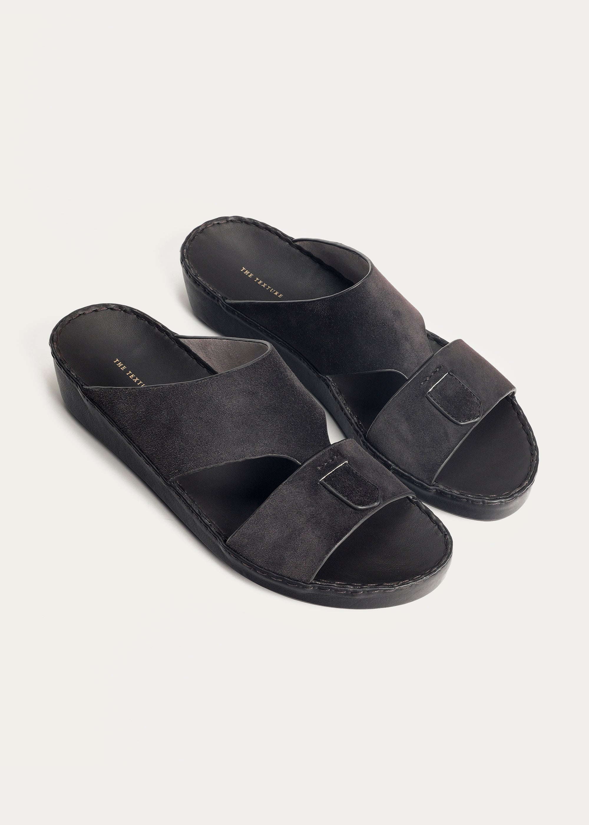 Suede Baby Calf Leather Sandals-Suede Series-Chocolate Brown