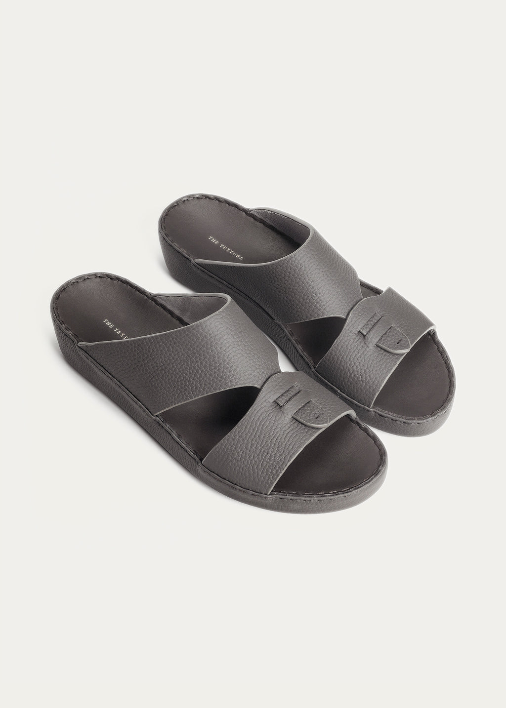 Matte Grain Leather Sandals-Essence Series-Oud Coffee
