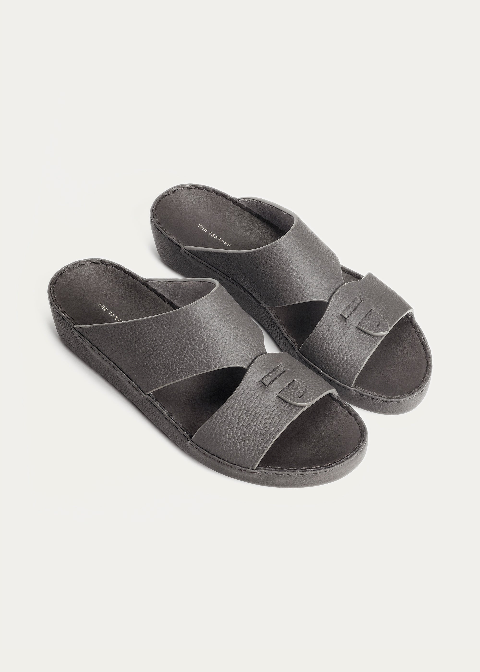 Matte Grain Leather Sandals-Essence Series-Oud Coffee