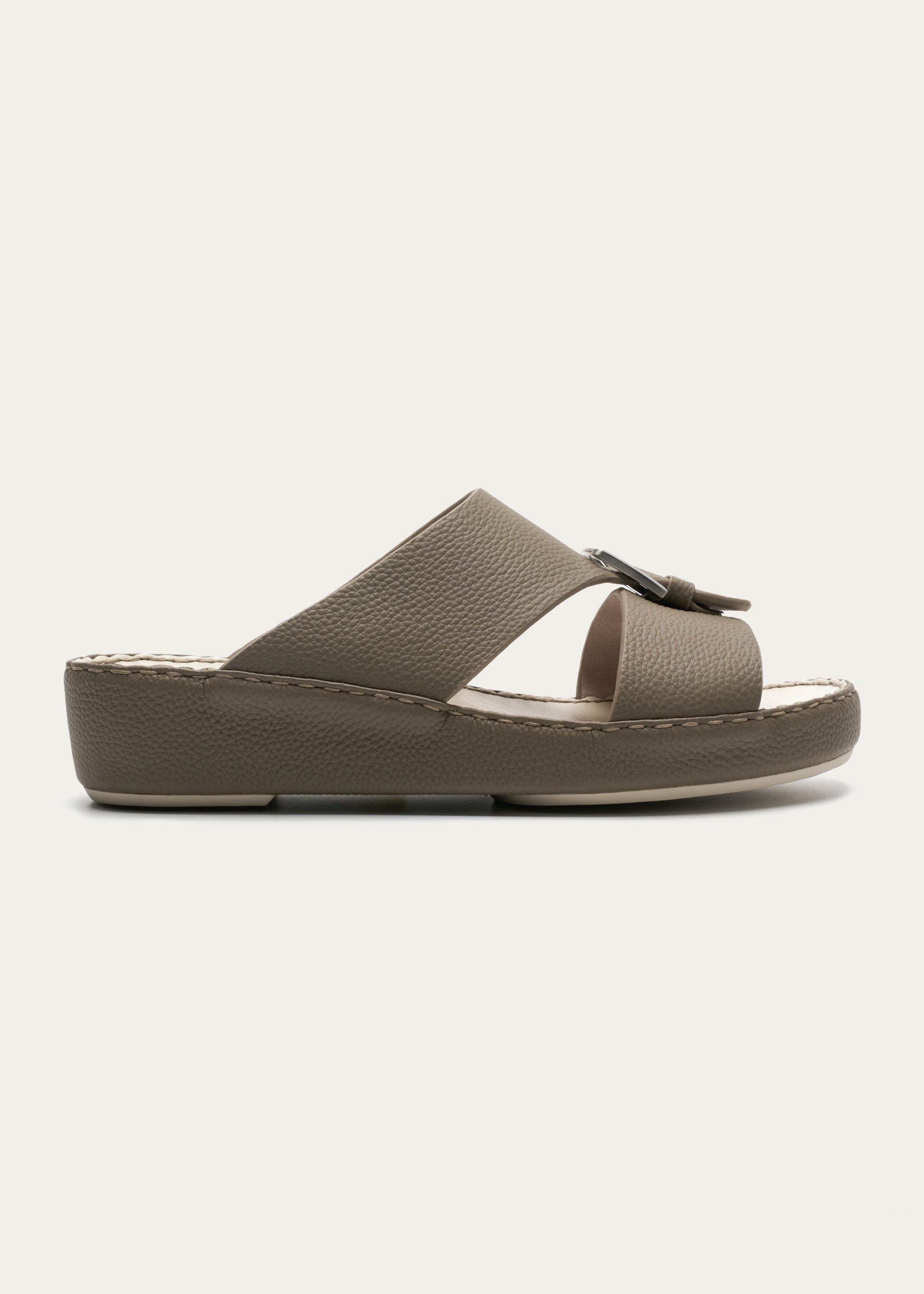 Calf Leather Sandals-Super Soft Series-Dark Khaki