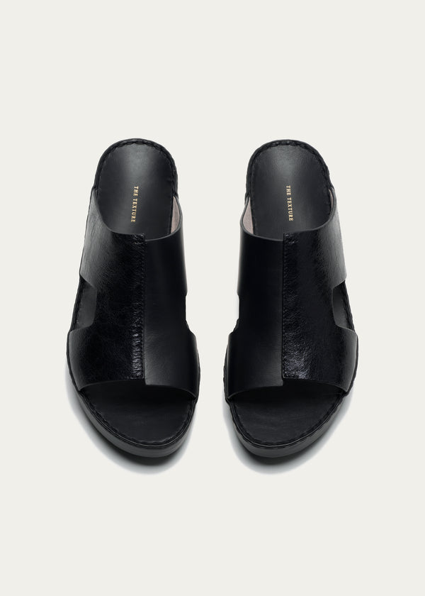 Calf Leather Sandals-Galaxy Series-Starry Black