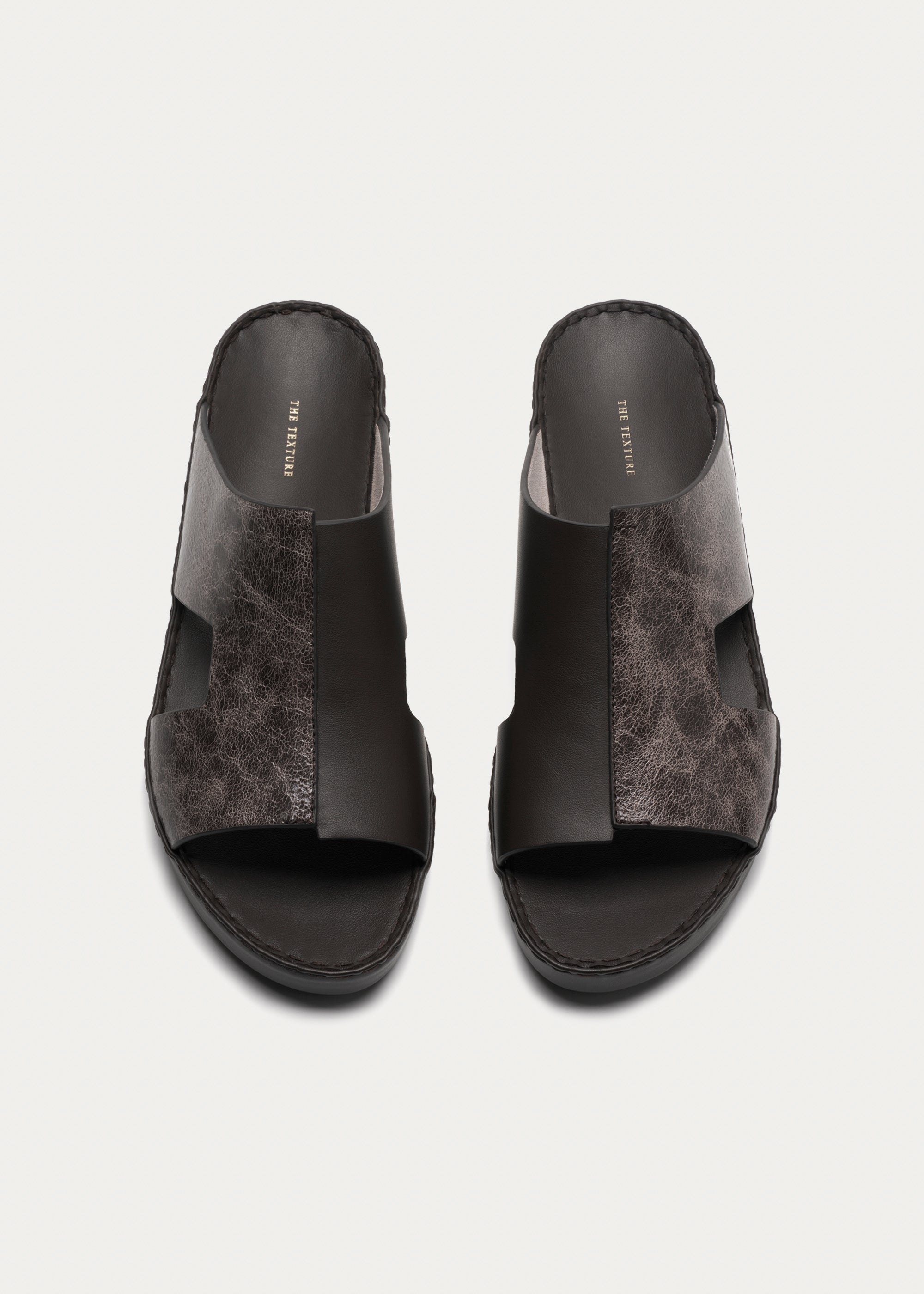 Calf Leather Sandals-Galaxy Series-Nebula Brown