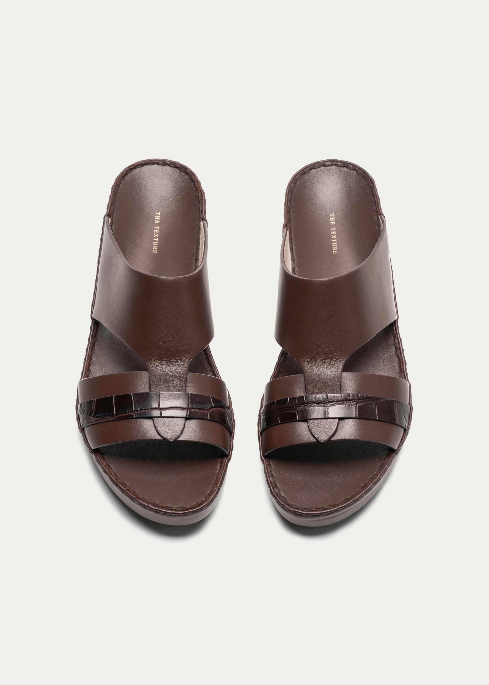 Calf Leather Sandals-Precious Series-Deep Maroon
