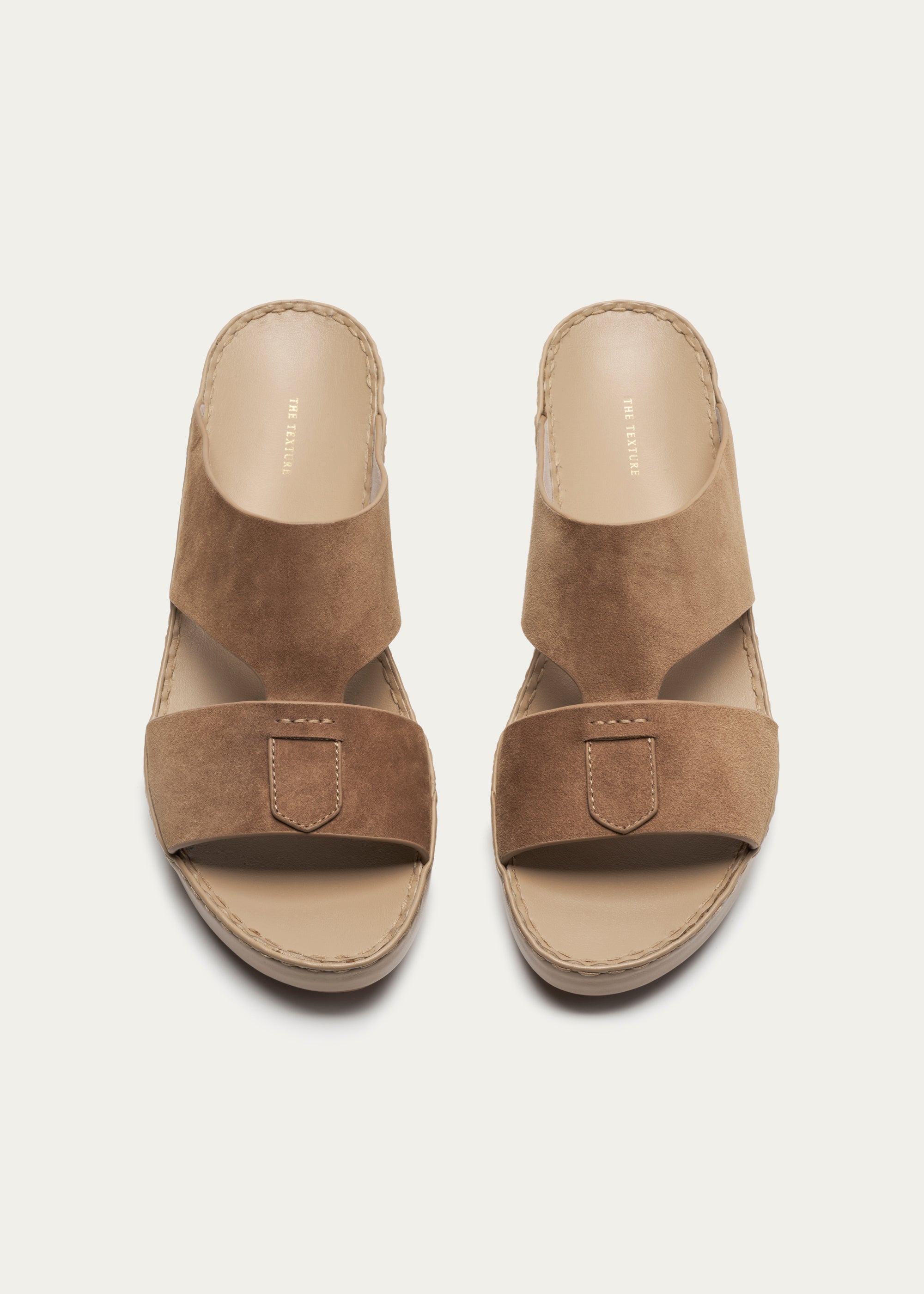 Calf Leather Sandals-Suede Series-Tabacco Brown