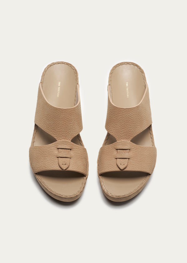 Calf Leather Sandals-Essence Series-Pale Khaki