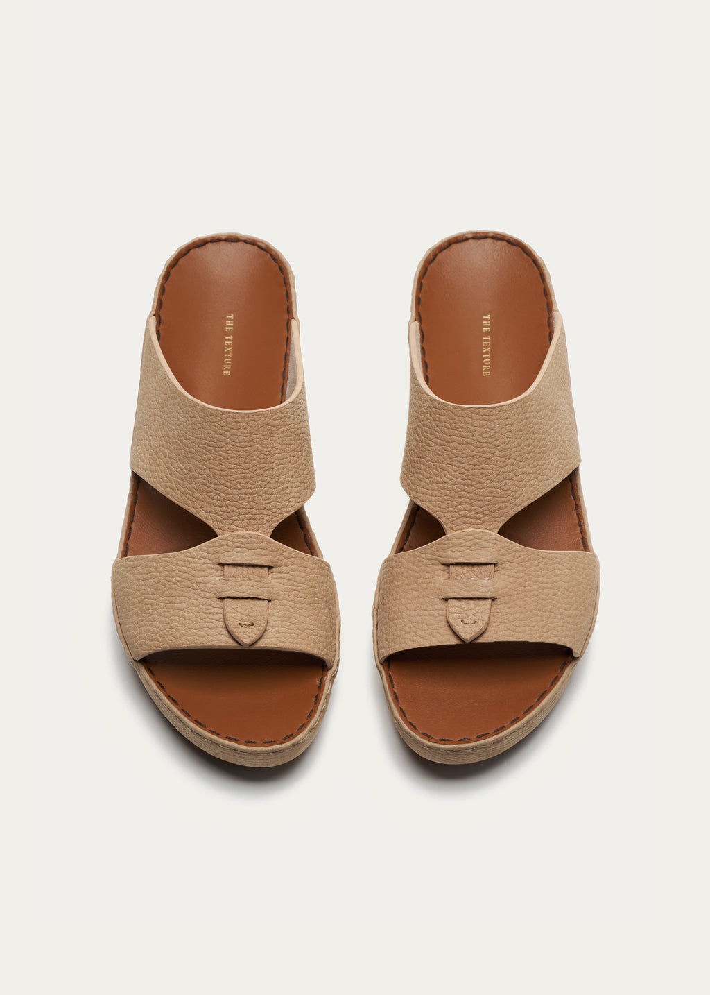 Calf Leather Sandals-Essence Series-Pale Khaki
