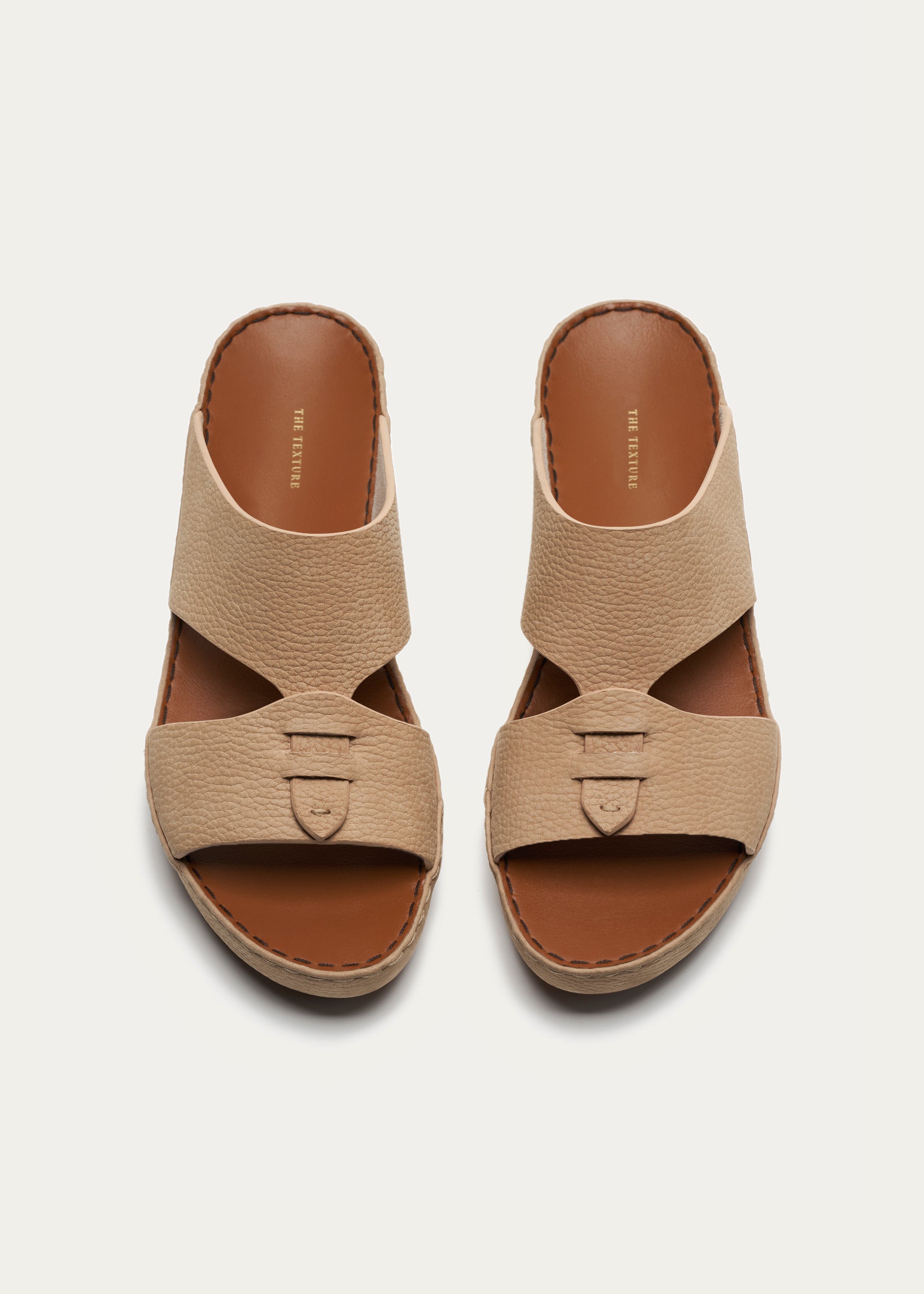 Calf Leather Sandals-Essence Series-Pale Khaki