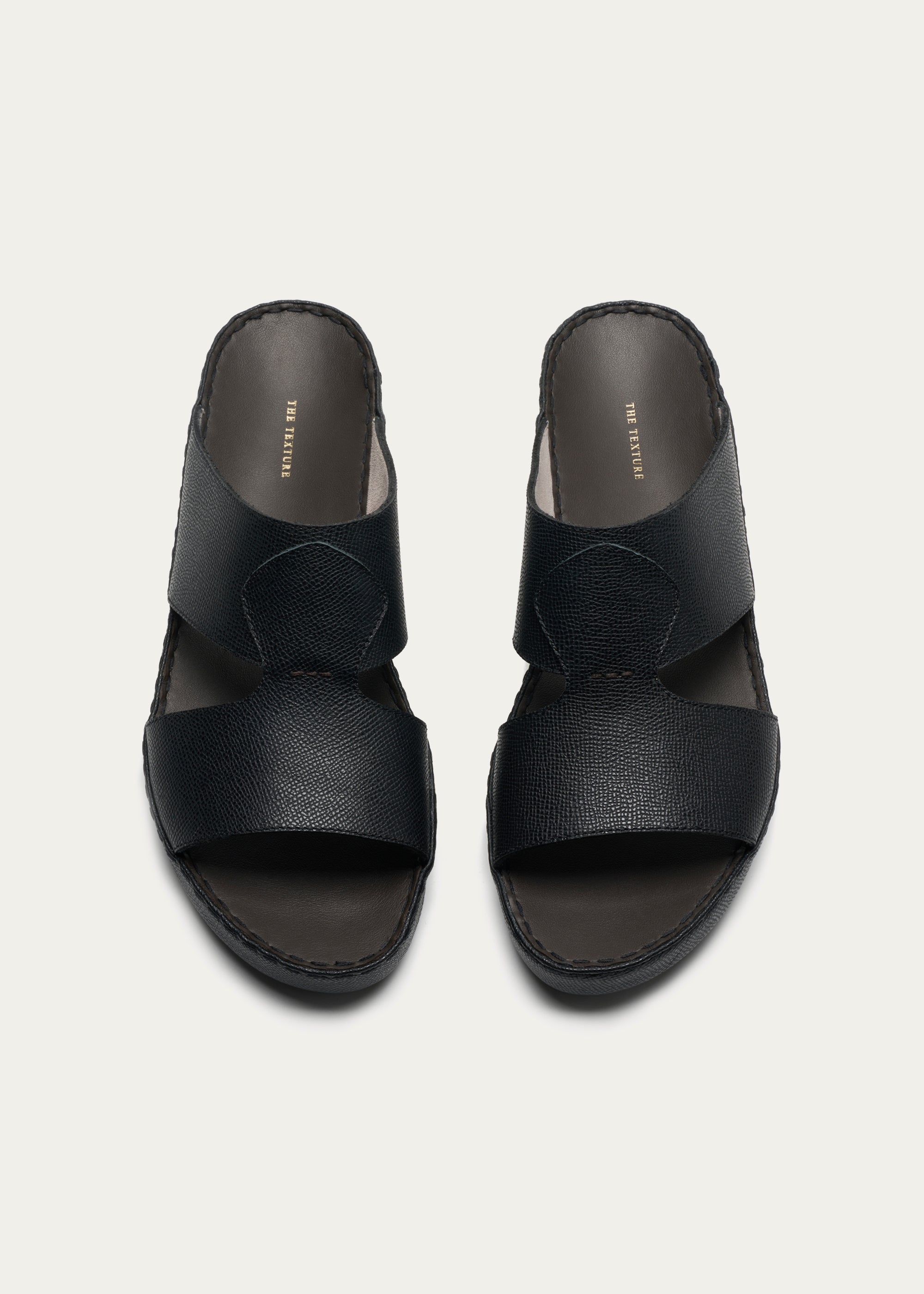 Calf Leather Sandals-Pure Series-Epsom Black