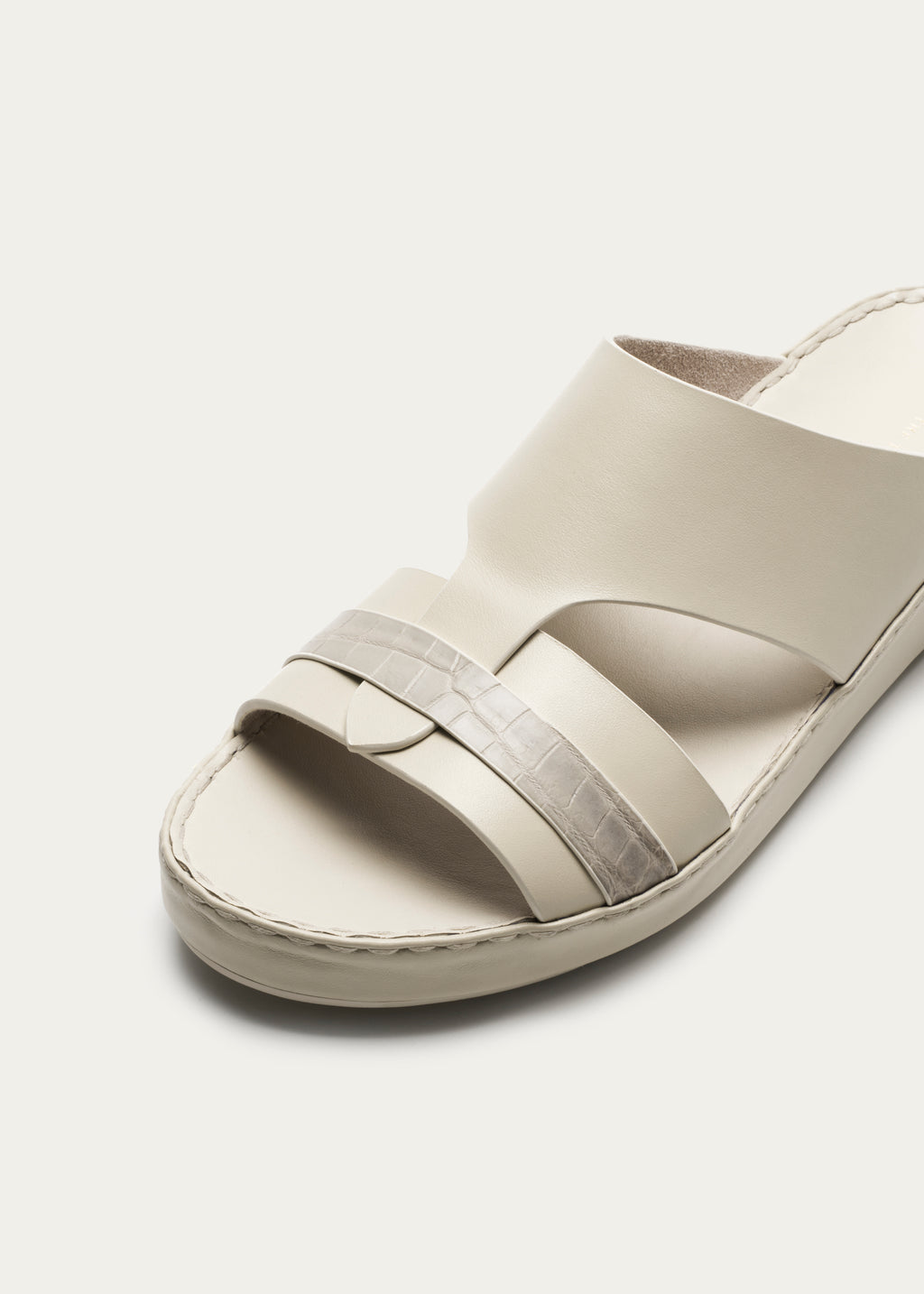 Calf Leather Sandals-Precious Series-Lightgold Himalayan